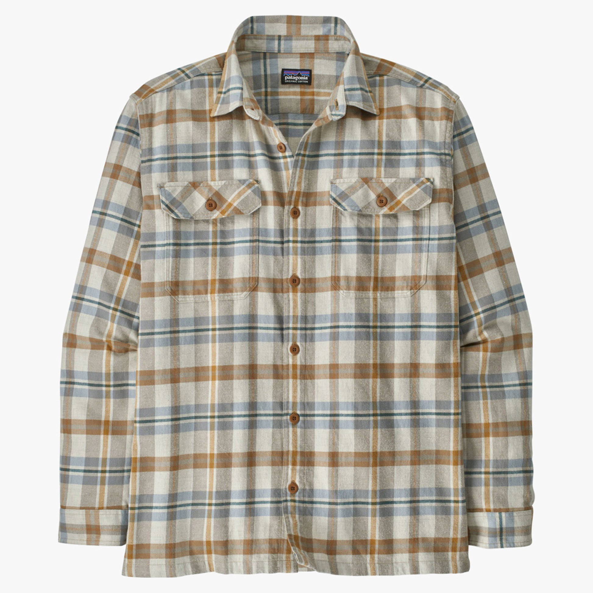 Patagonia LS Organic Cotton MW Fjord Men's Flannel Shirt - Fields: Natural - XXL