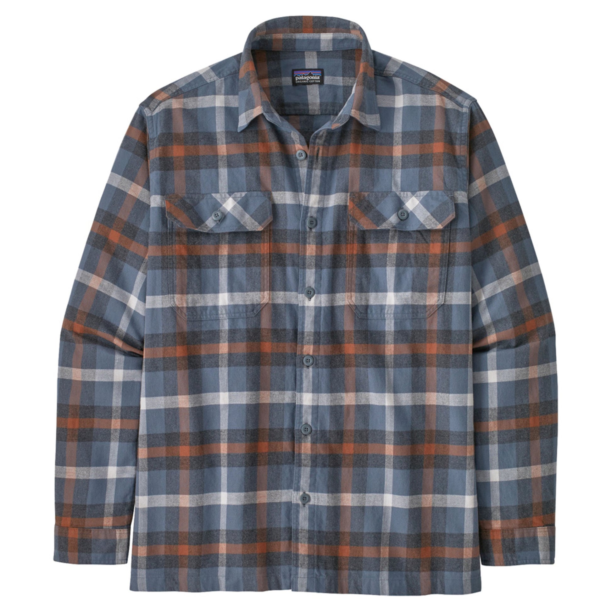 Patagonia Long-Sleeved Organic Cotton Midweight Fjord Men's Flannel Shirt - FORAGE PLUM G - XL