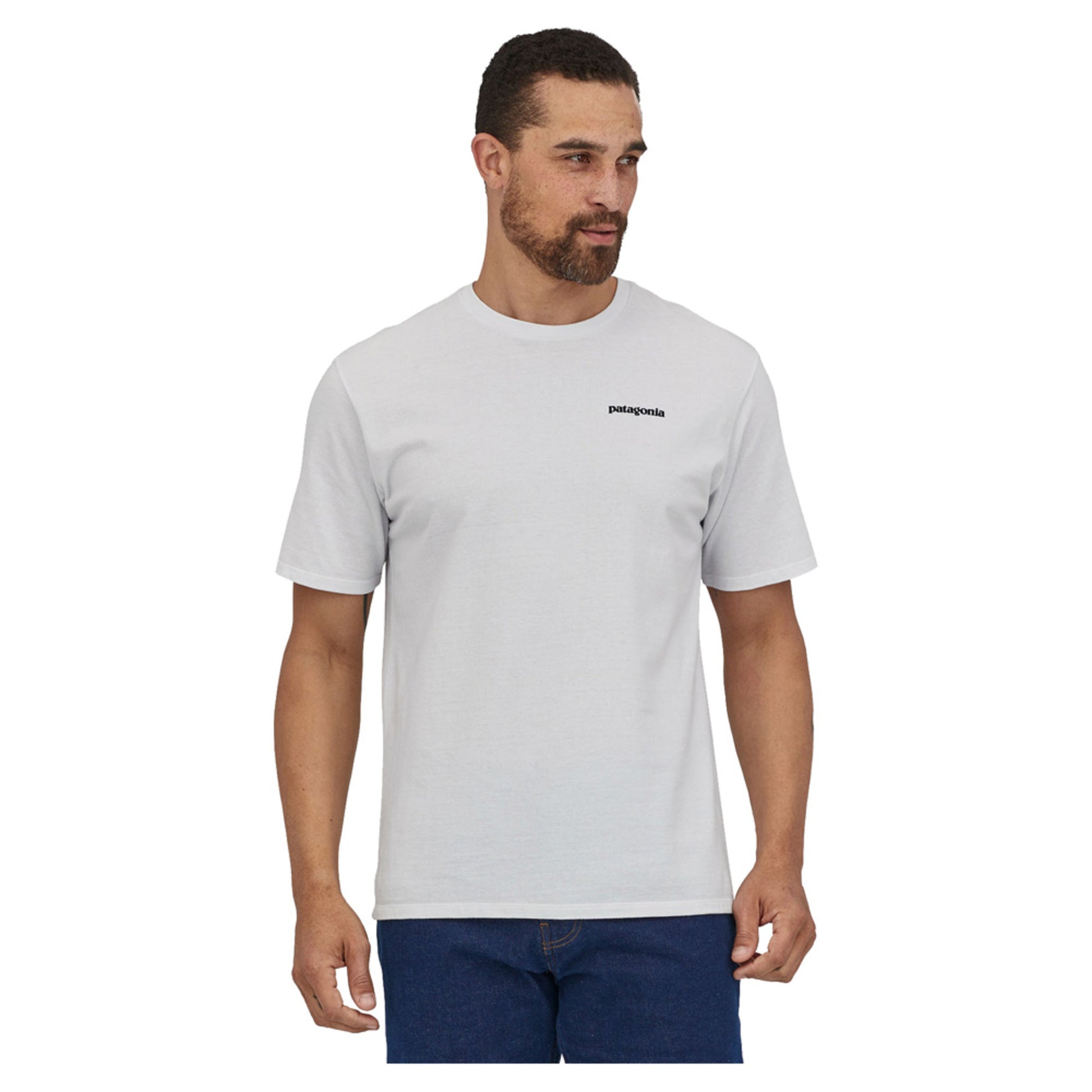 Patagonia P-6 Logo Men's Responsibili-Tee - WHITE - XL