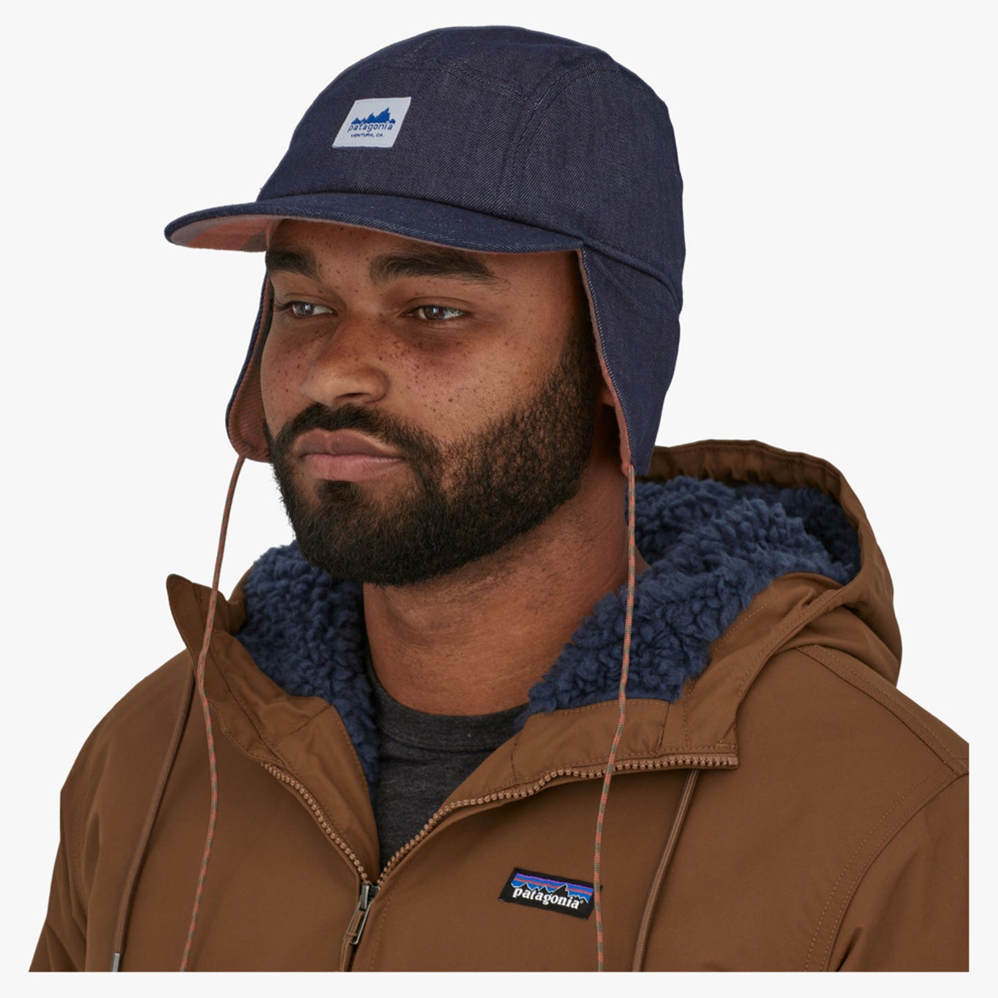 Patagonia Range Earflap Cap - Upriver: Sisu Brown - L