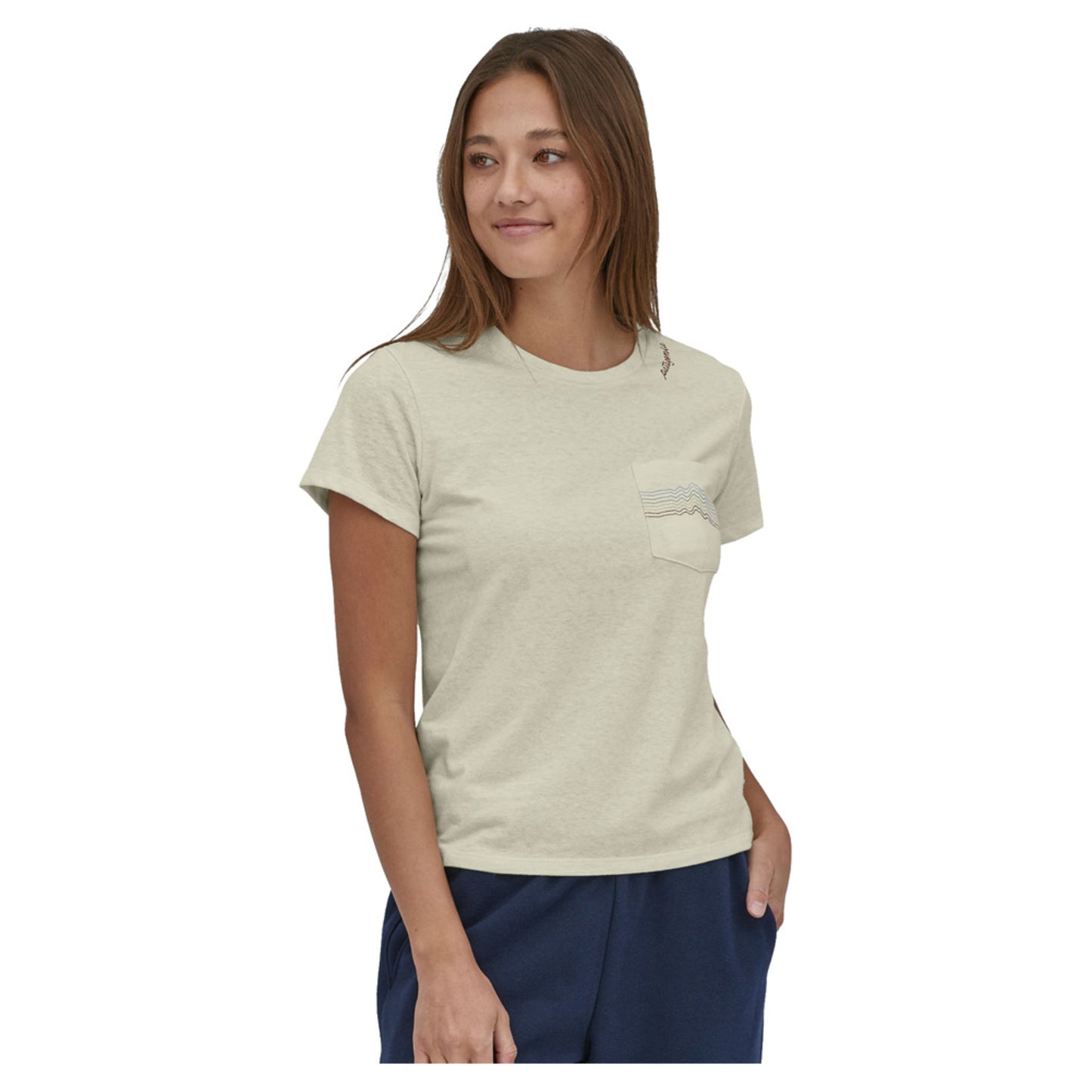 Patagonia Ridge Rise Stripe Pocket Women's Respons - BIRCH WHITE - S