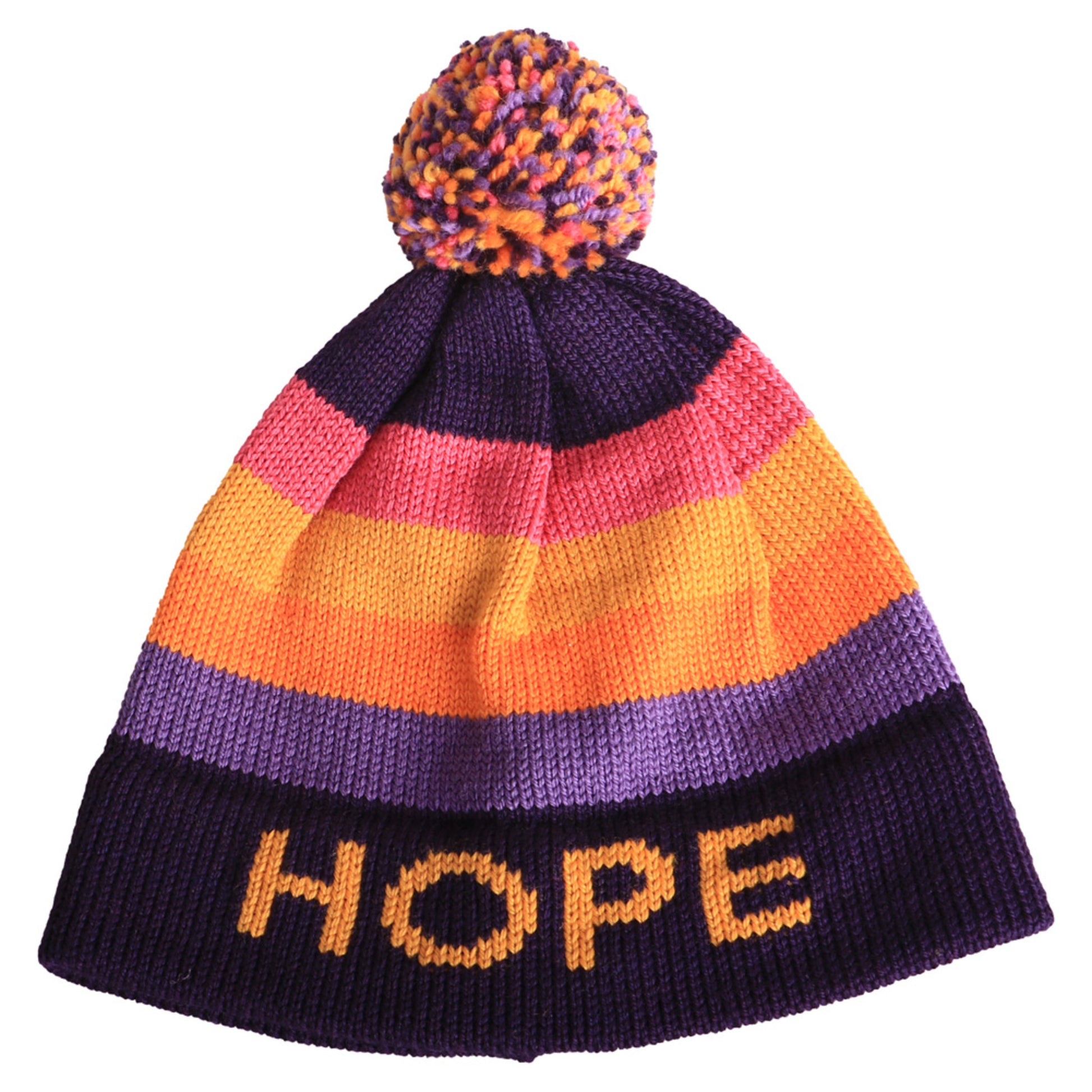 Popia Hope Hat - EGGPLANT STRIPE