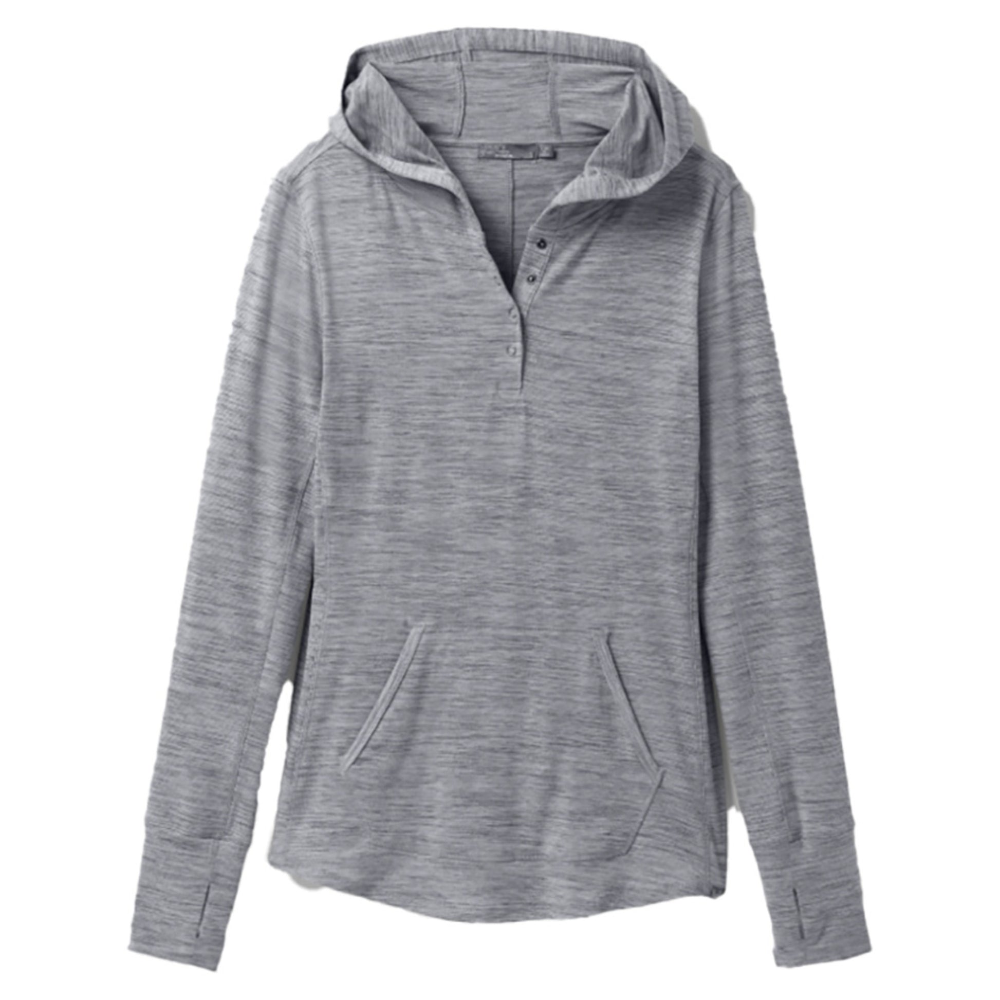 Prana Sol Protect Women's Hoodie - HEATHER GREY - XS