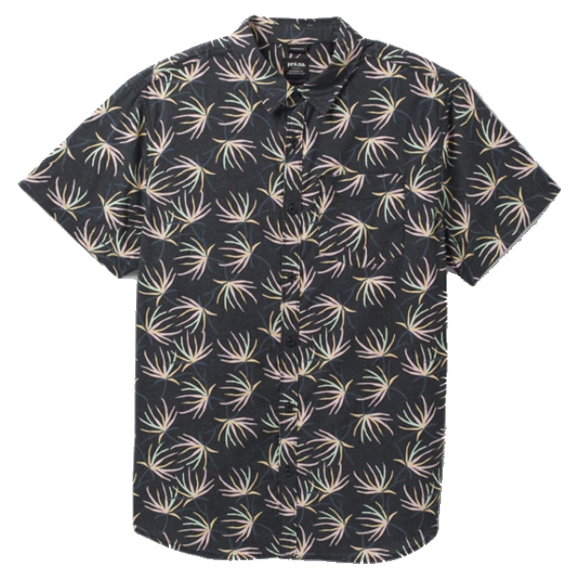 prAna Stimmersee Men's Shirt - BLACK BLOOM - XL