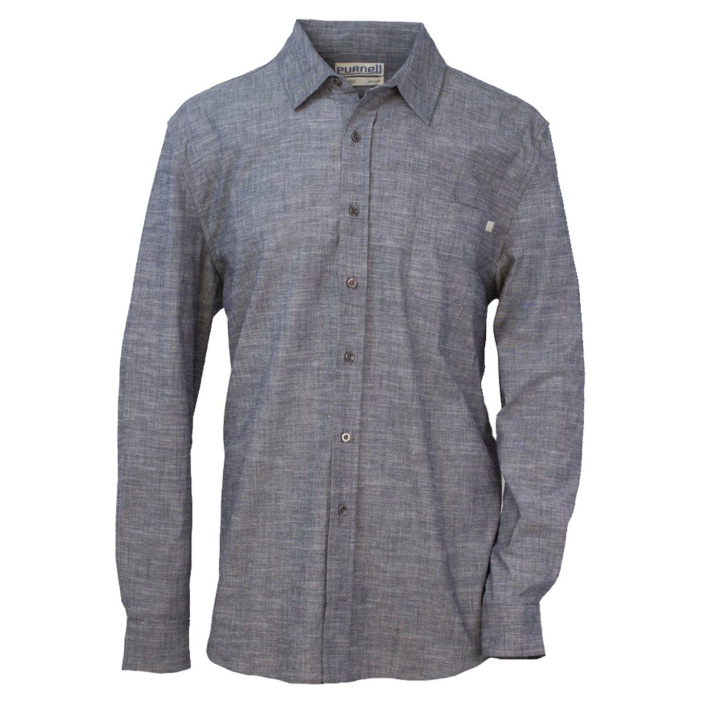 Purnell Classic Stretch Chambray Men's Shirt - DARK INDIGO - XL