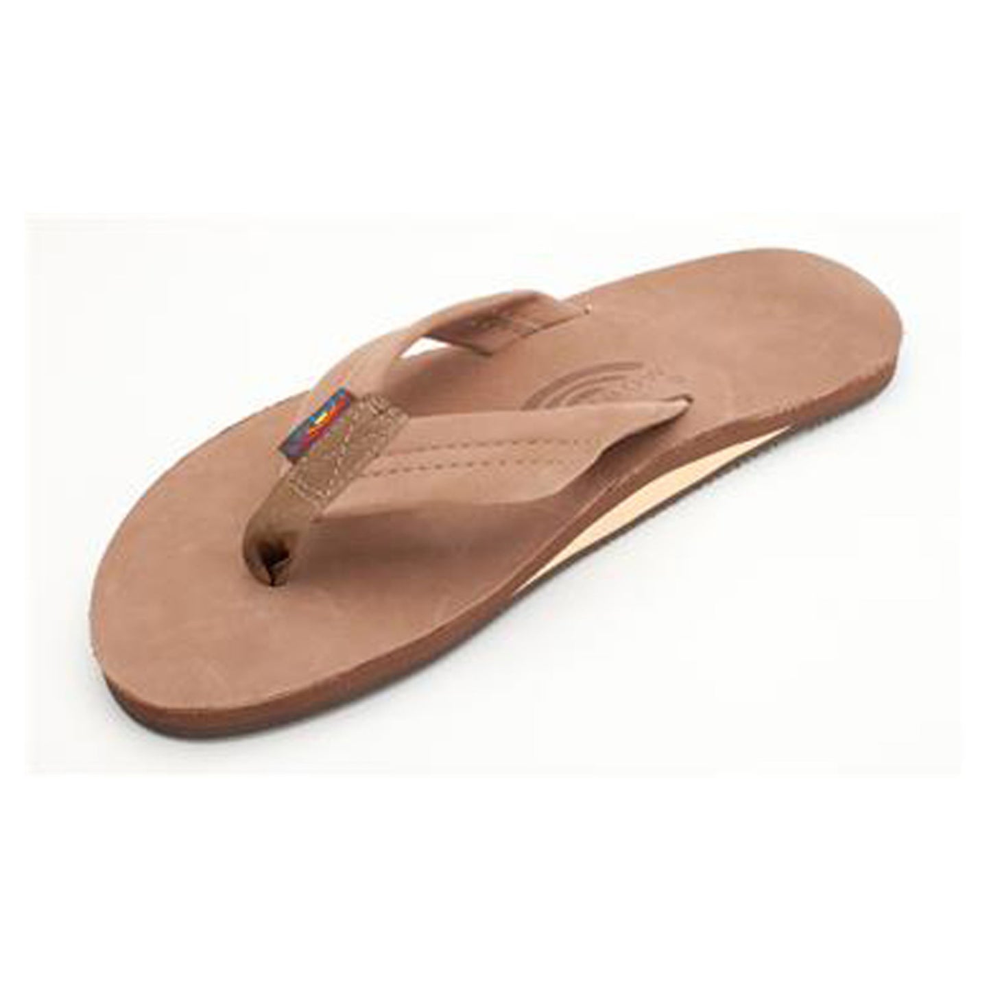 Rainbow Single Layer Leather Men's Sandal - DARK BROWN - XXL