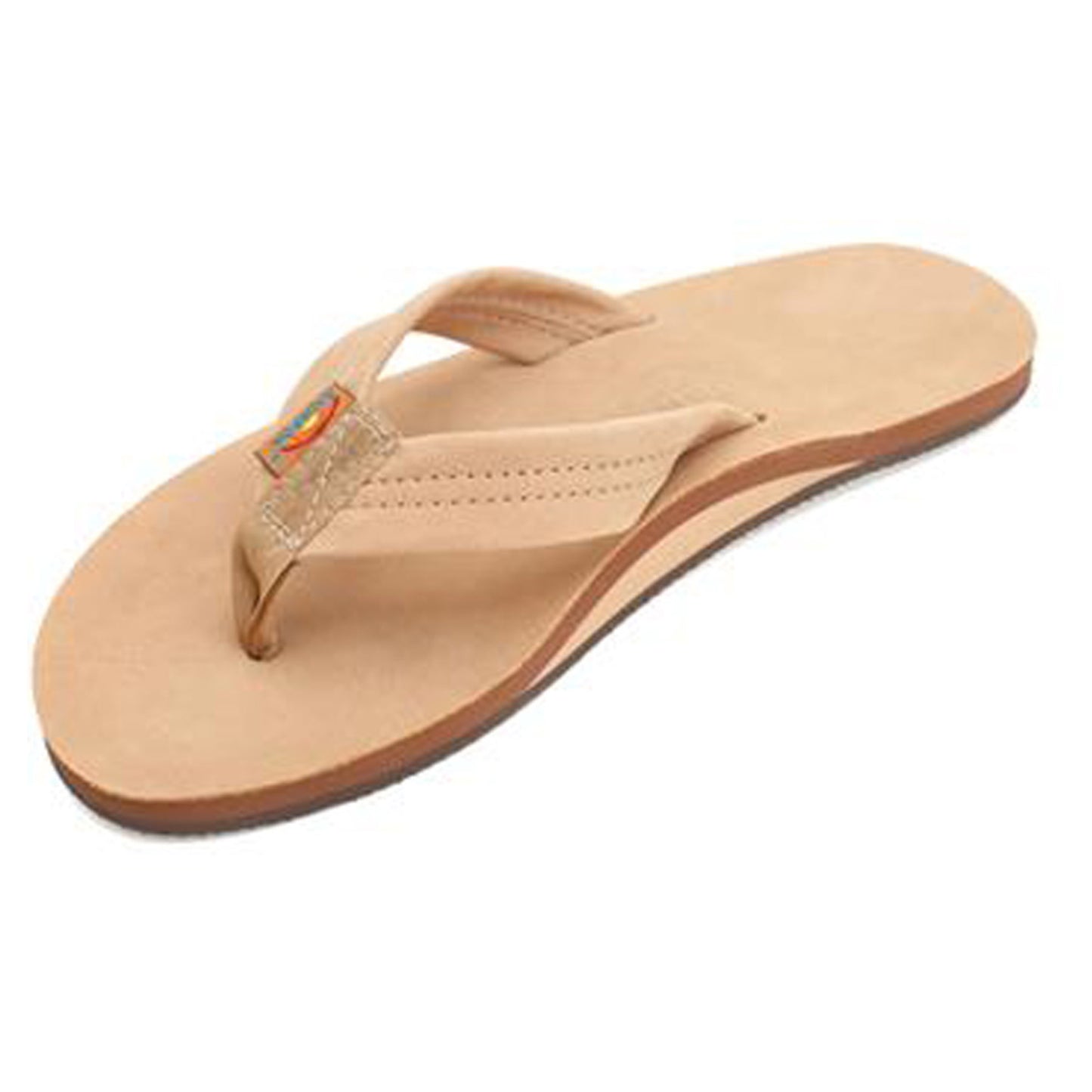 Rainbow Single Layer Leather Men's Sandal - SIERRA BROWN - XXL