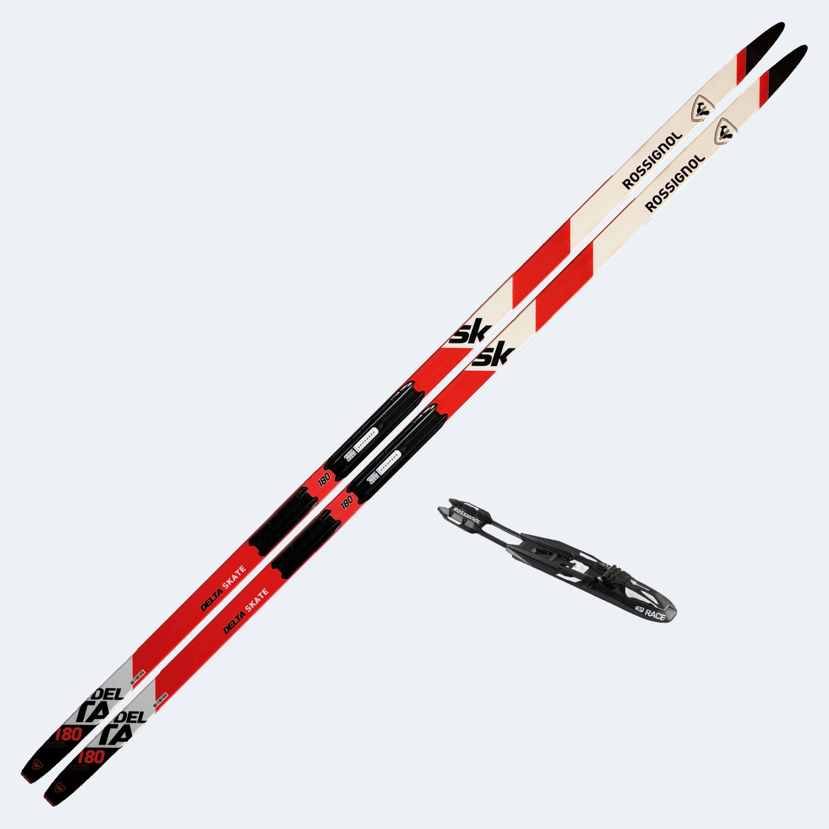 Rossignol Delta Skate Cross Country Skis W/ Race Skate Bindings