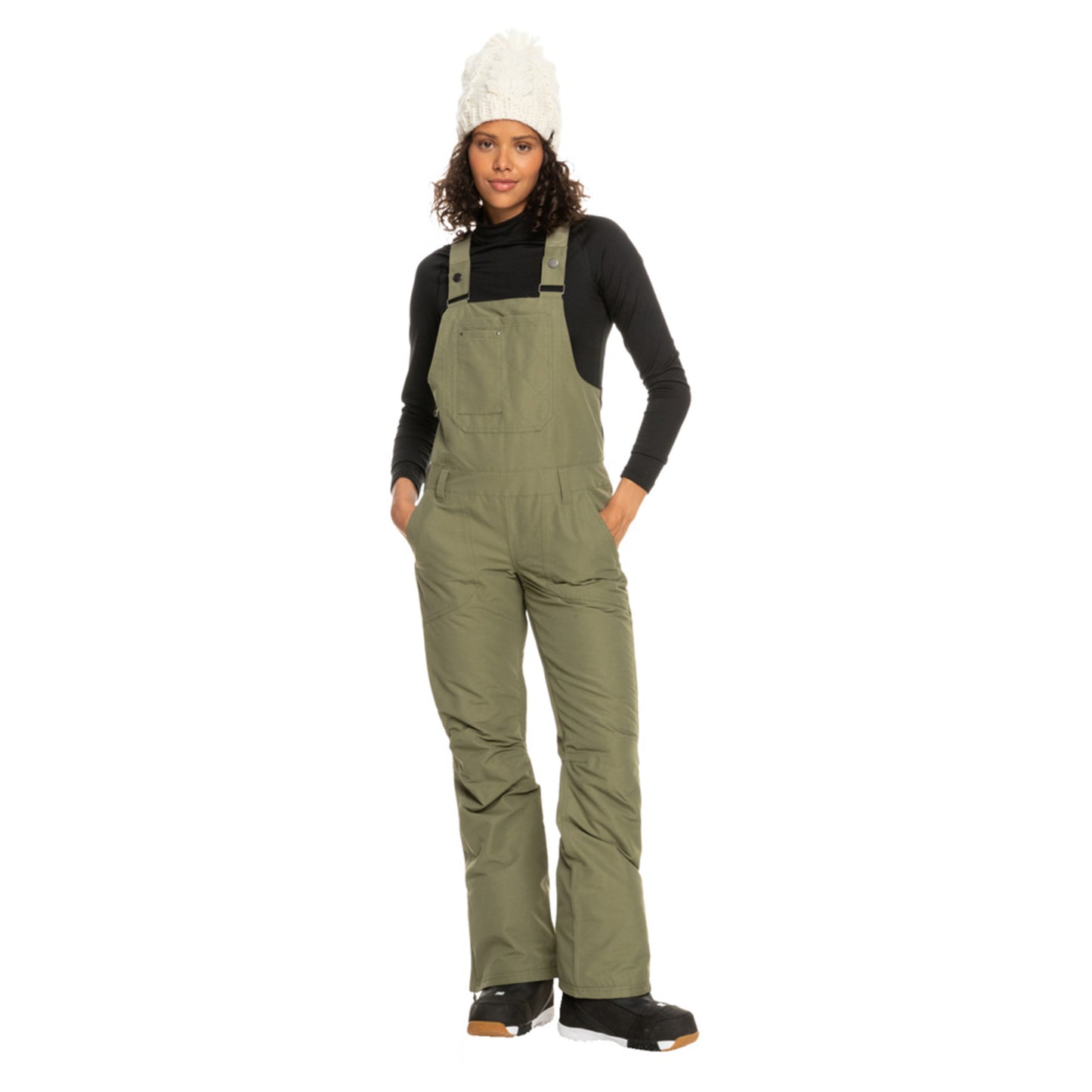 Roxy Rideout Bib Pant - DEEP LICHEN GRE - XS