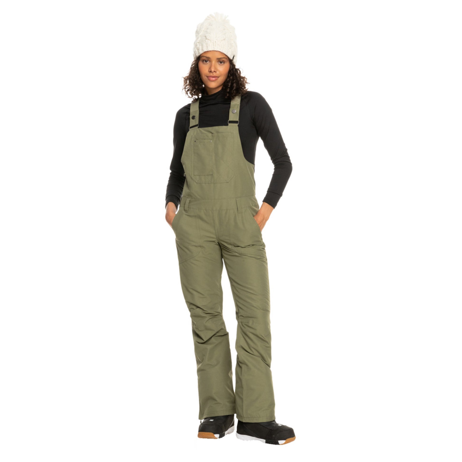 Roxy Rideout Bib Pant - DEEP LICHEN GRE - XS