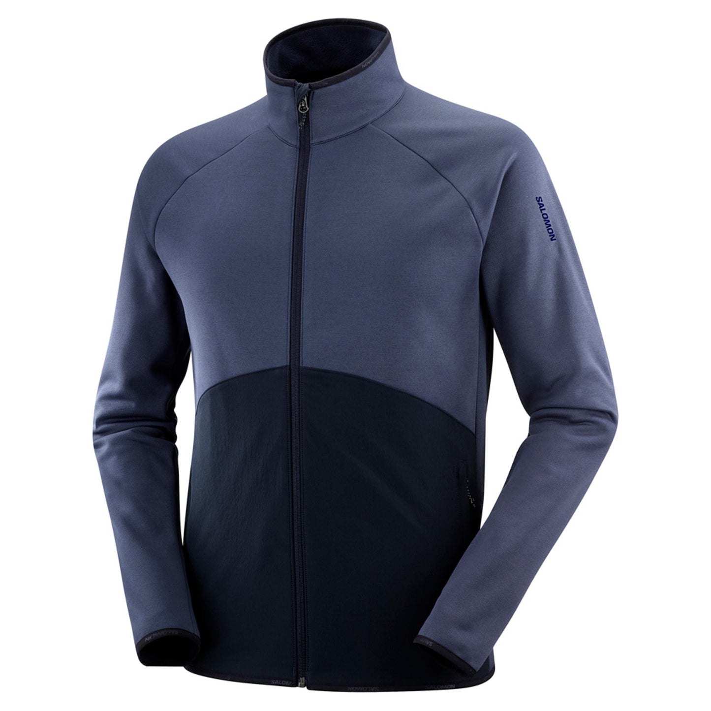 Salomon Sntial Warm Men's Full Zip Midlayer - MOOD INDIGO_NIG - XL