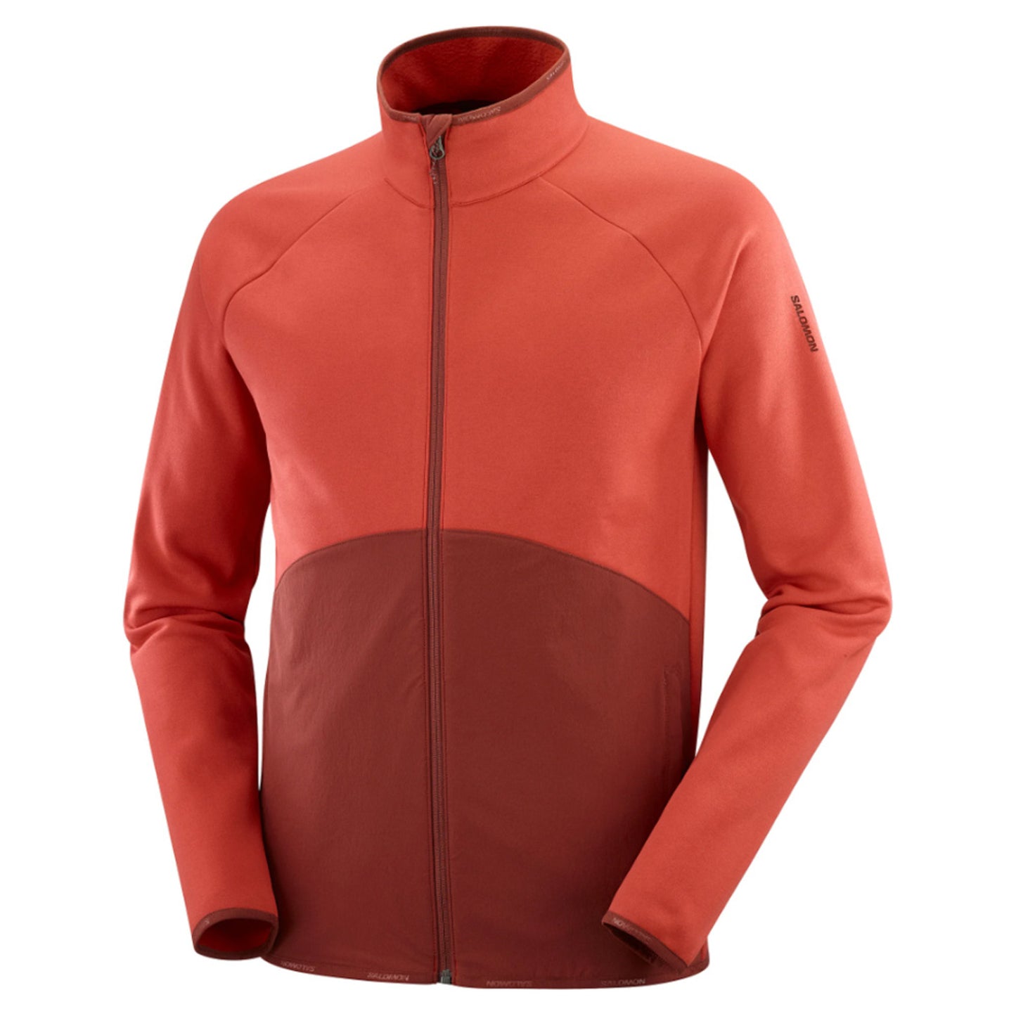 Salomon Sntial Warm Men's Full Zip Midlayer - SAMBA_MADDER BR - XL