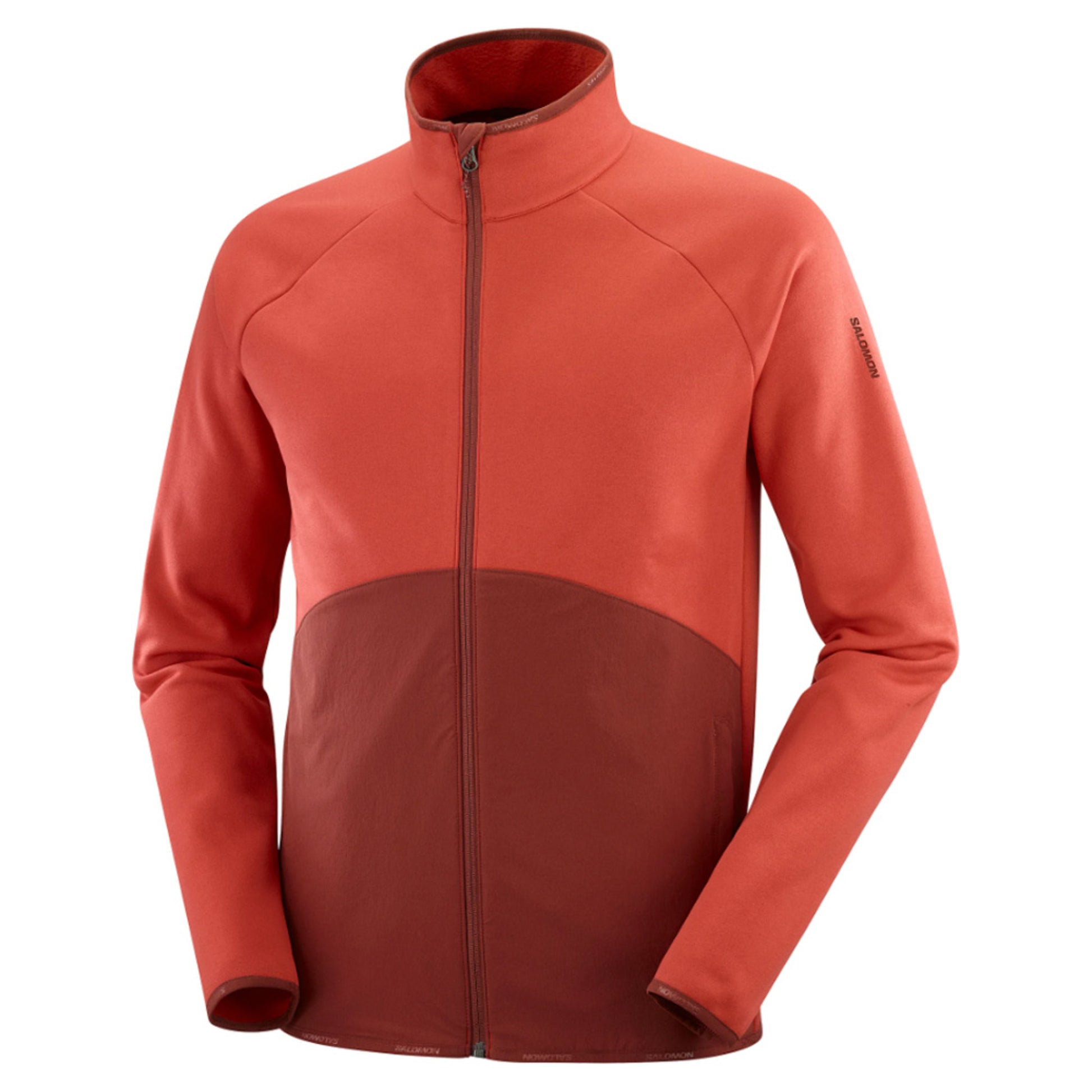 Salomon Sntial Warm Men's Full Zip Midlayer - SAMBA_MADDER BR - XL