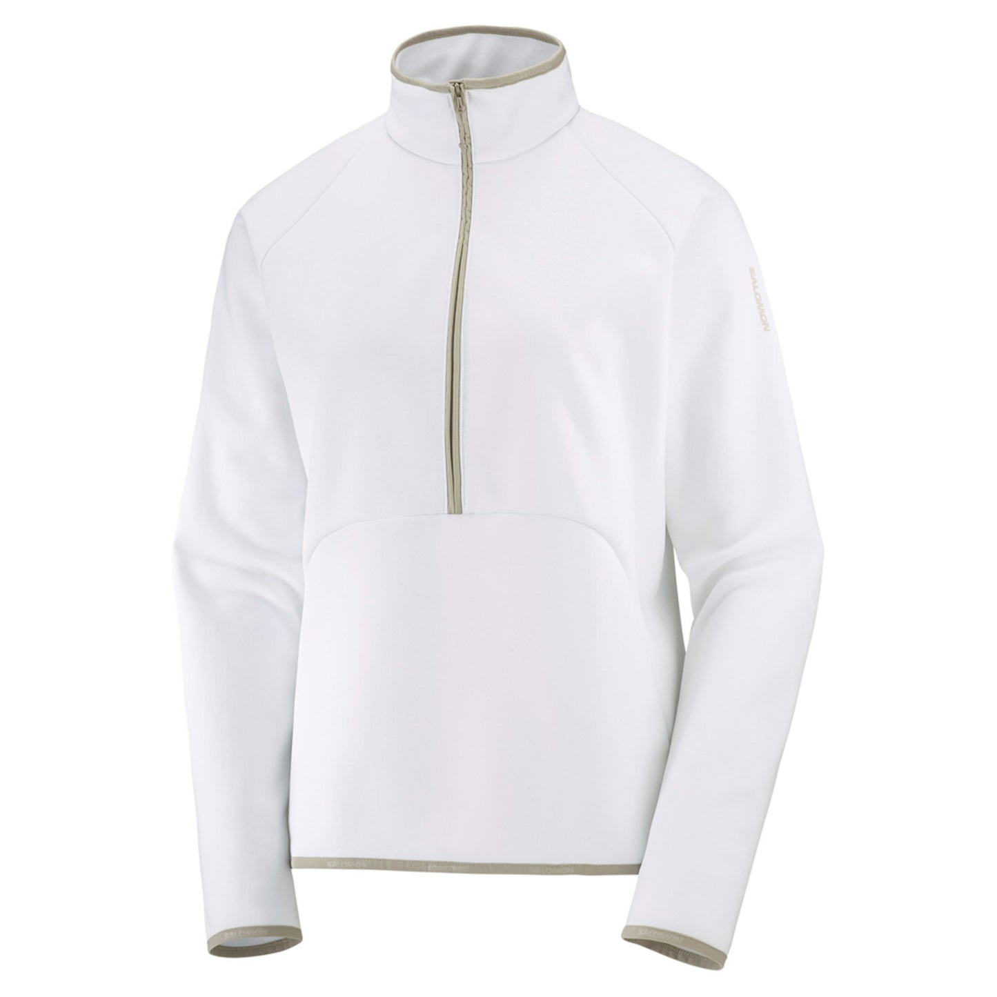 Salomon Sntial Warm Women's Half Zip Midlayer - WHITE_PLAZA TAU - XS