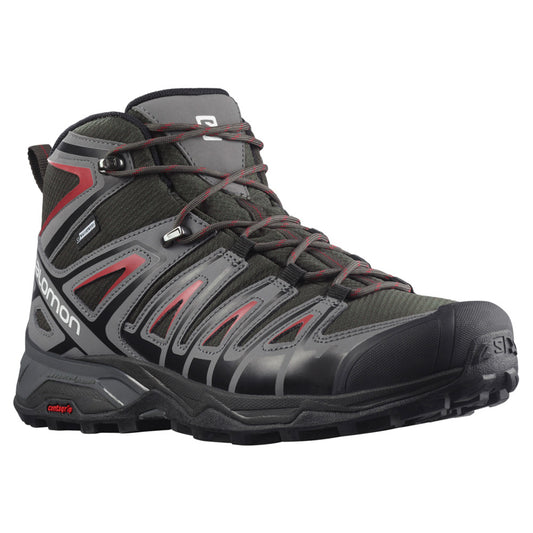 Salomon X Ultra Pioneer Mid CSWP Men's Shoes - Deep Lichen Green/Peat/Kelp - 12.5