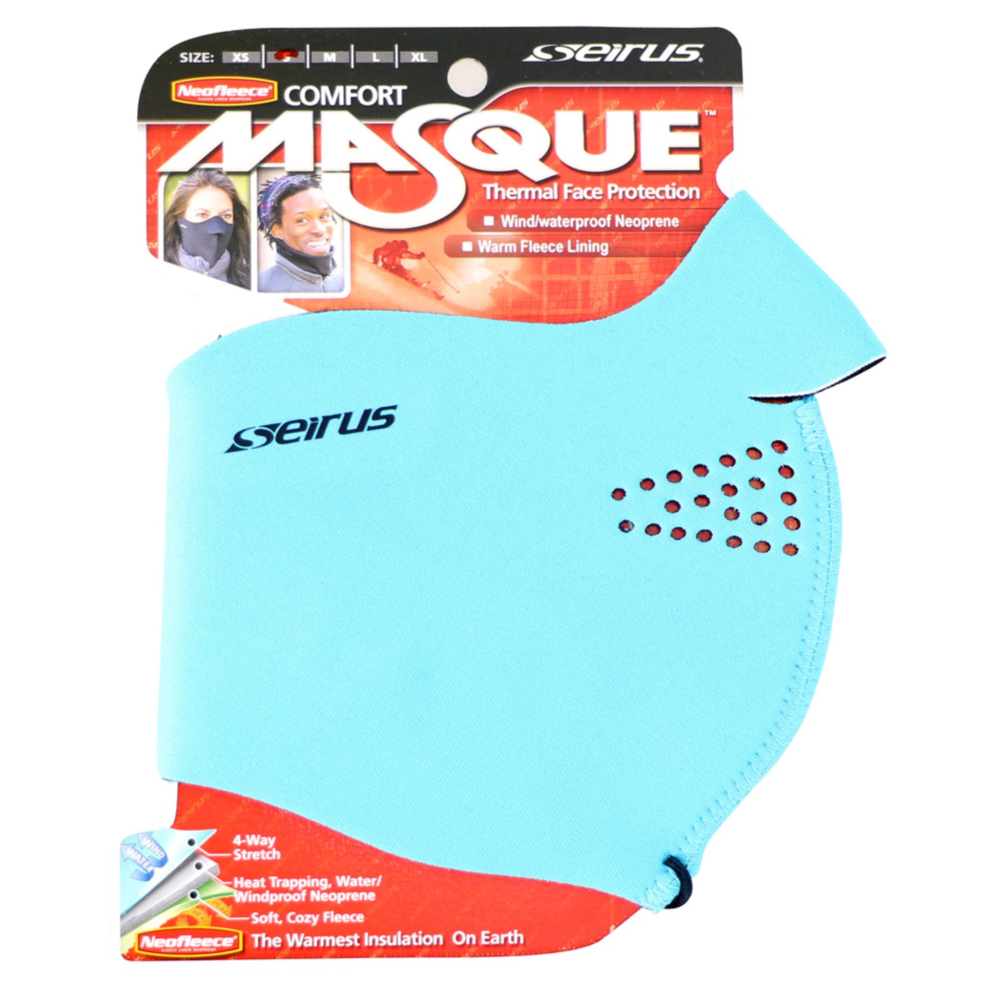 Seirus NeoFleece Comfort Masque - NEON BLUE - XS