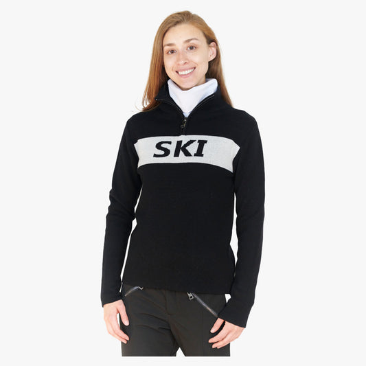 Skea Reed Women's Sweater - Black White - XL