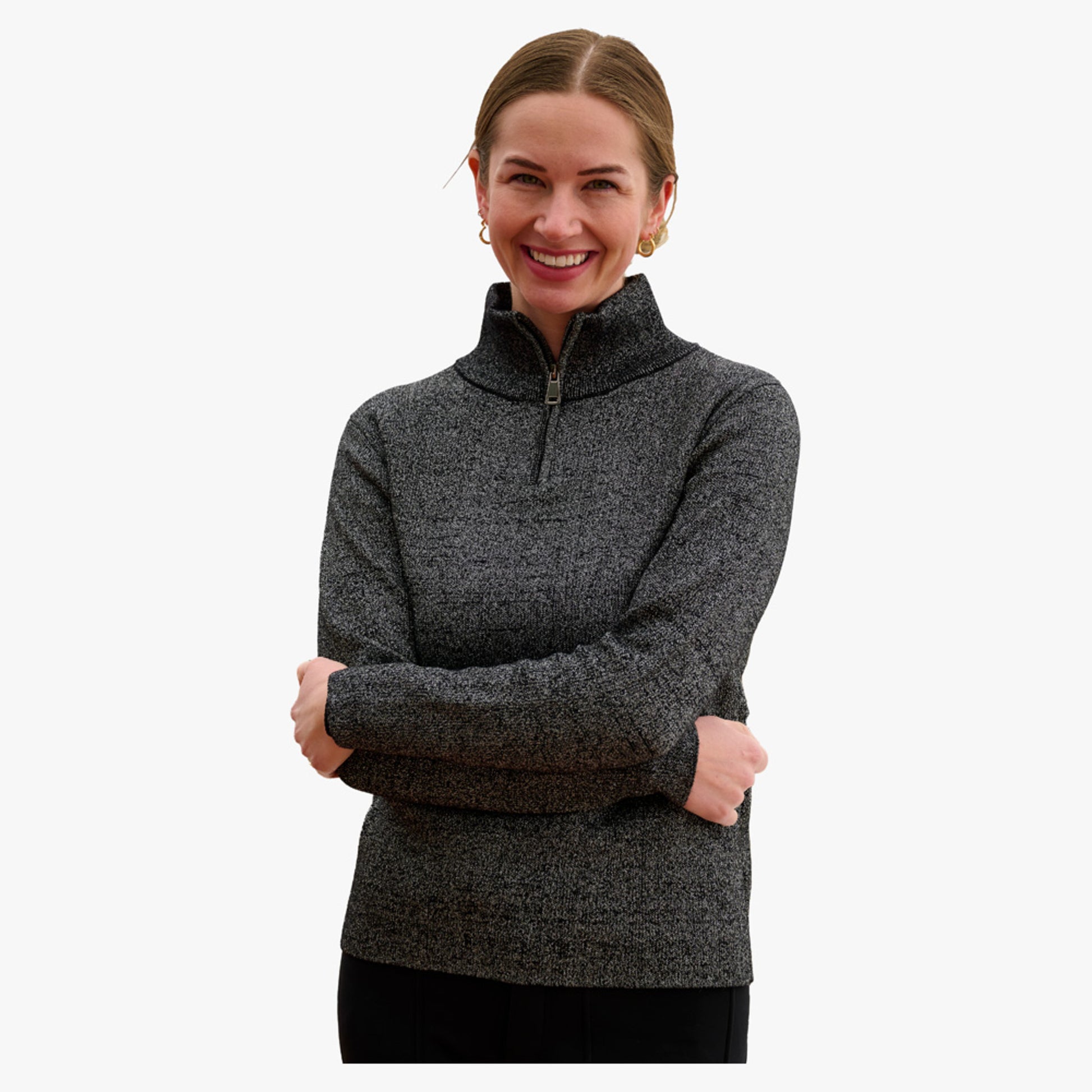 Skea Reed Women's Sweater - Silver Lurex - XL