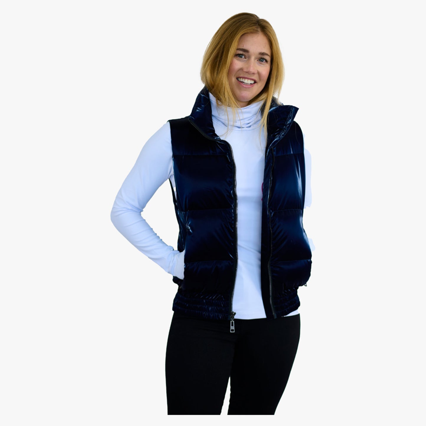 Skea Tess Women's Puffy Vest - Geo Navy - 10