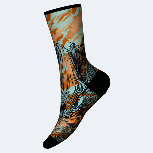 Smartwool Bike Zero Cushion Rugged Ride Print Crew Socks