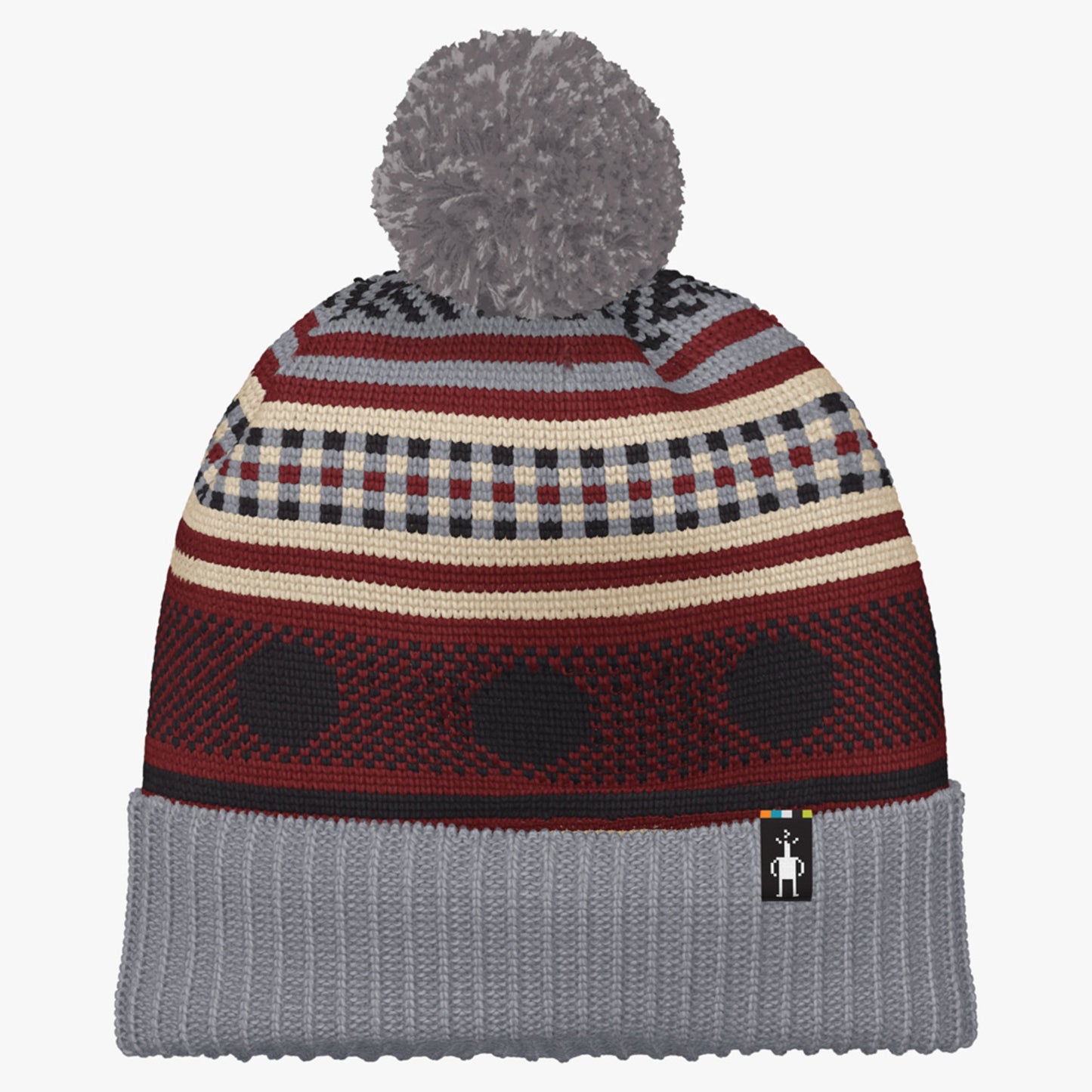 Smartwool Fairisle Fleece Lined Beanie - Light Gray Heather