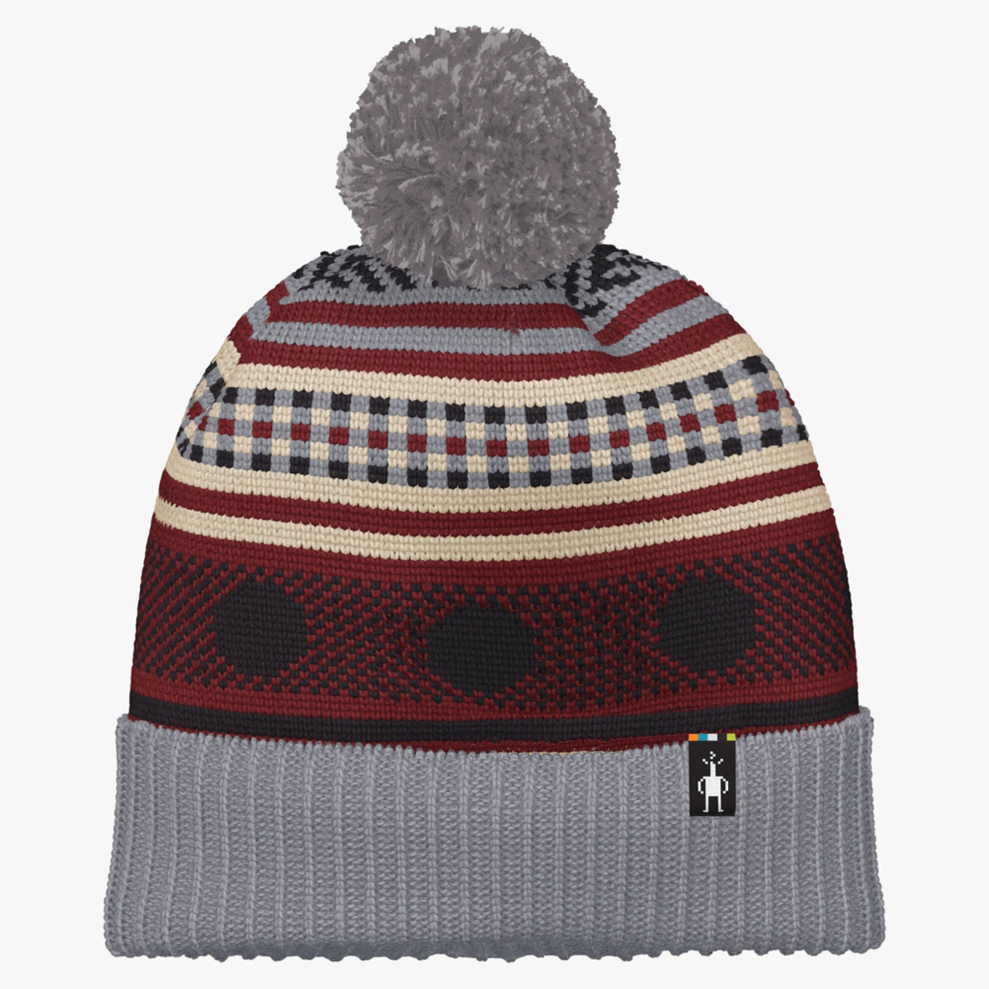 Smartwool Fairisle Fleece Lined Beanie - Light Gray Heather