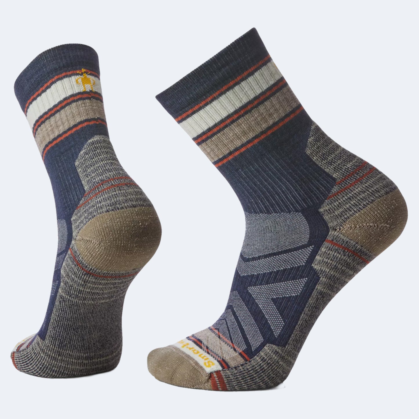 Smartwool Hike Light Cushion Striped Men's Mid Crew Socks