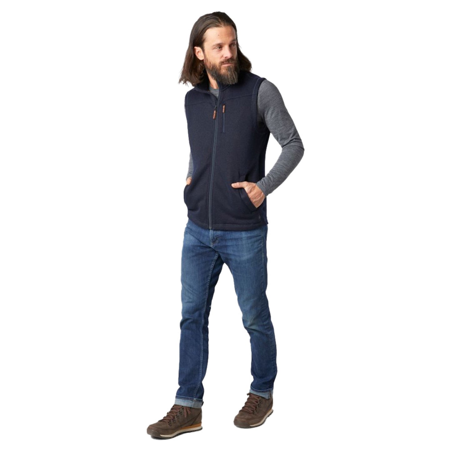 Smartwool Hudson Trail Men's Fleece Vest - NAVY - XXL