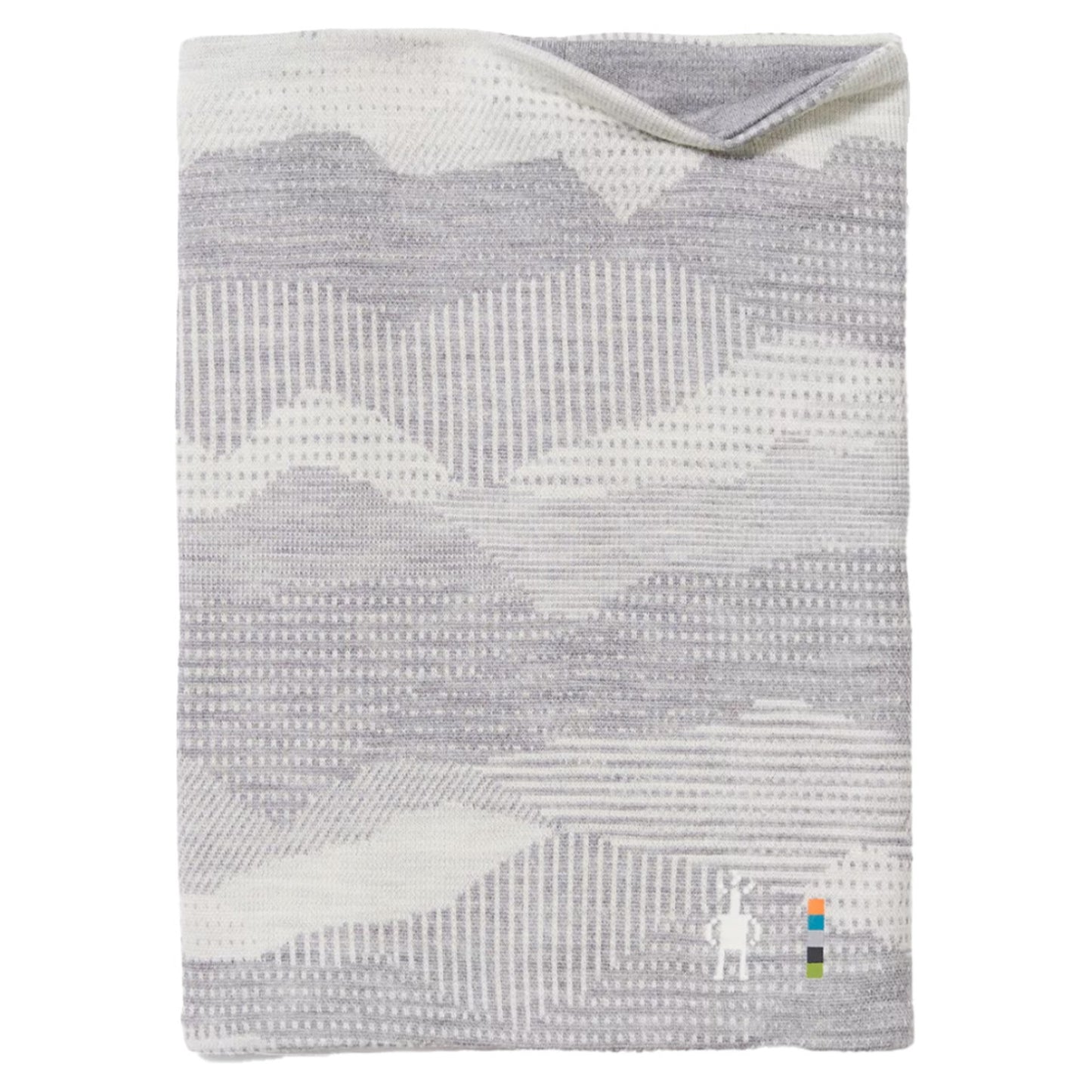 Smartwool Merino Reversible Pattern Neck Gaiter - LIGHT GRAY MOUN
