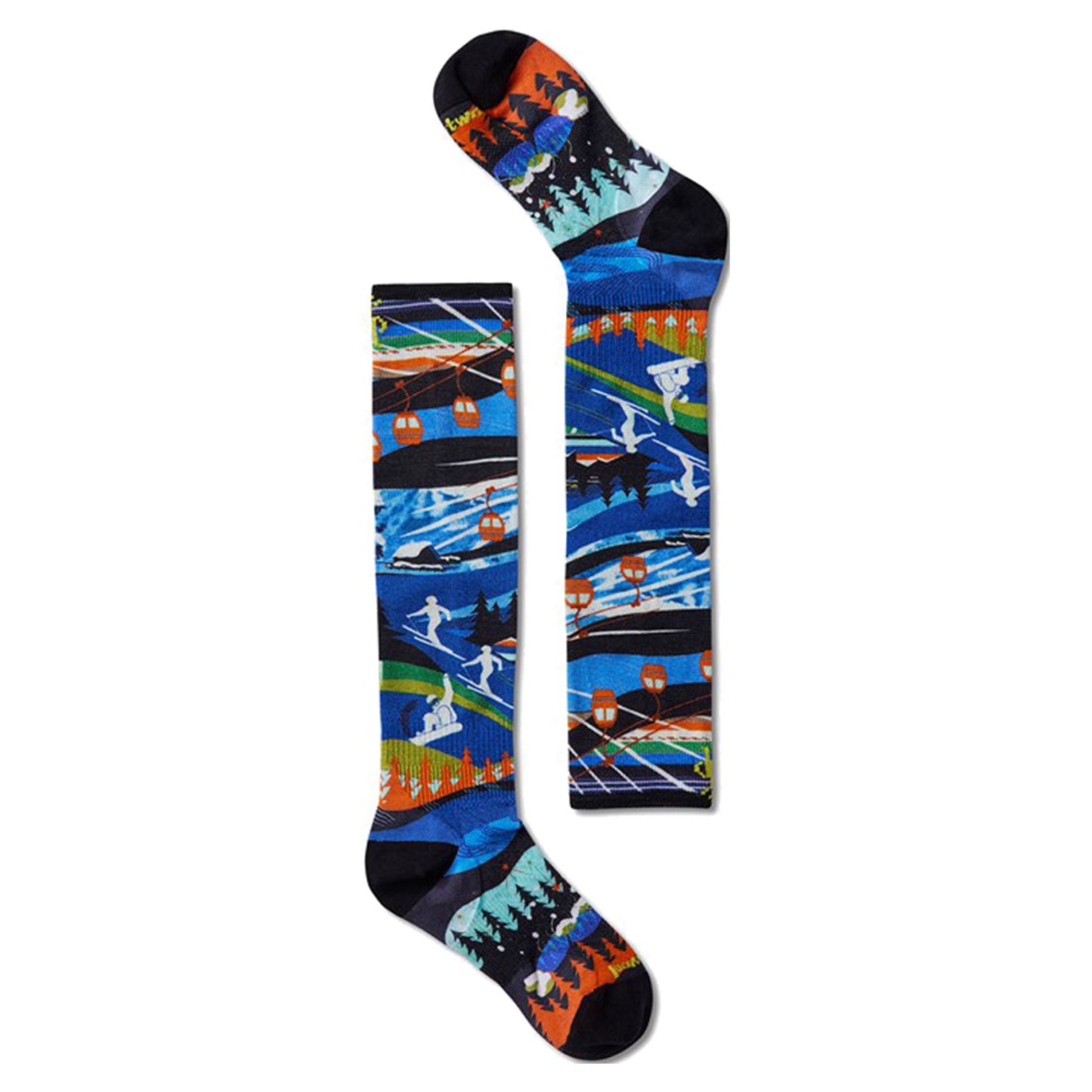 Smartwool Performance Ski Zero Cushion Skication Print OTC Junior Sock - PURPLE DAHLIA - L