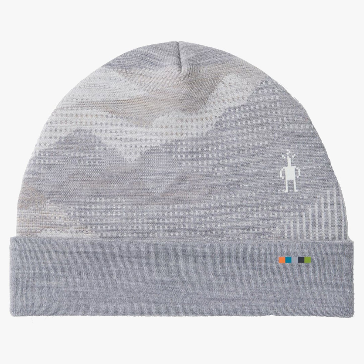 Smartwool Thermal Merino Reversible Cuffed Beanie - Light Grey Mountain Scape