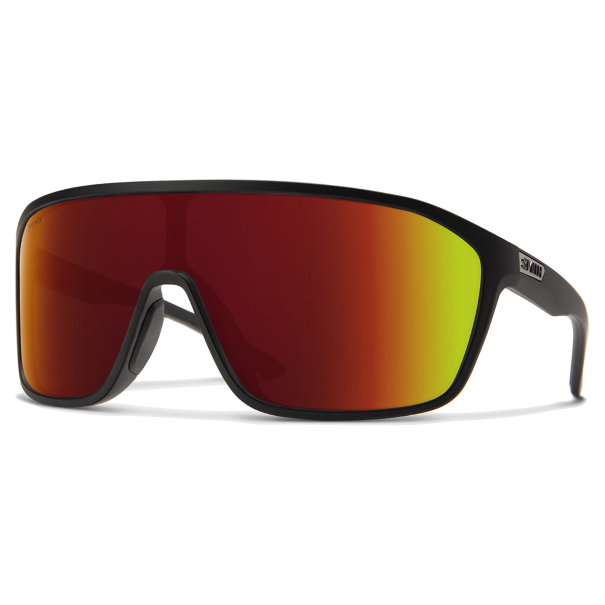 Smith Boomtown Sunglasses - MATTE BLACK - CP RED MIRROR