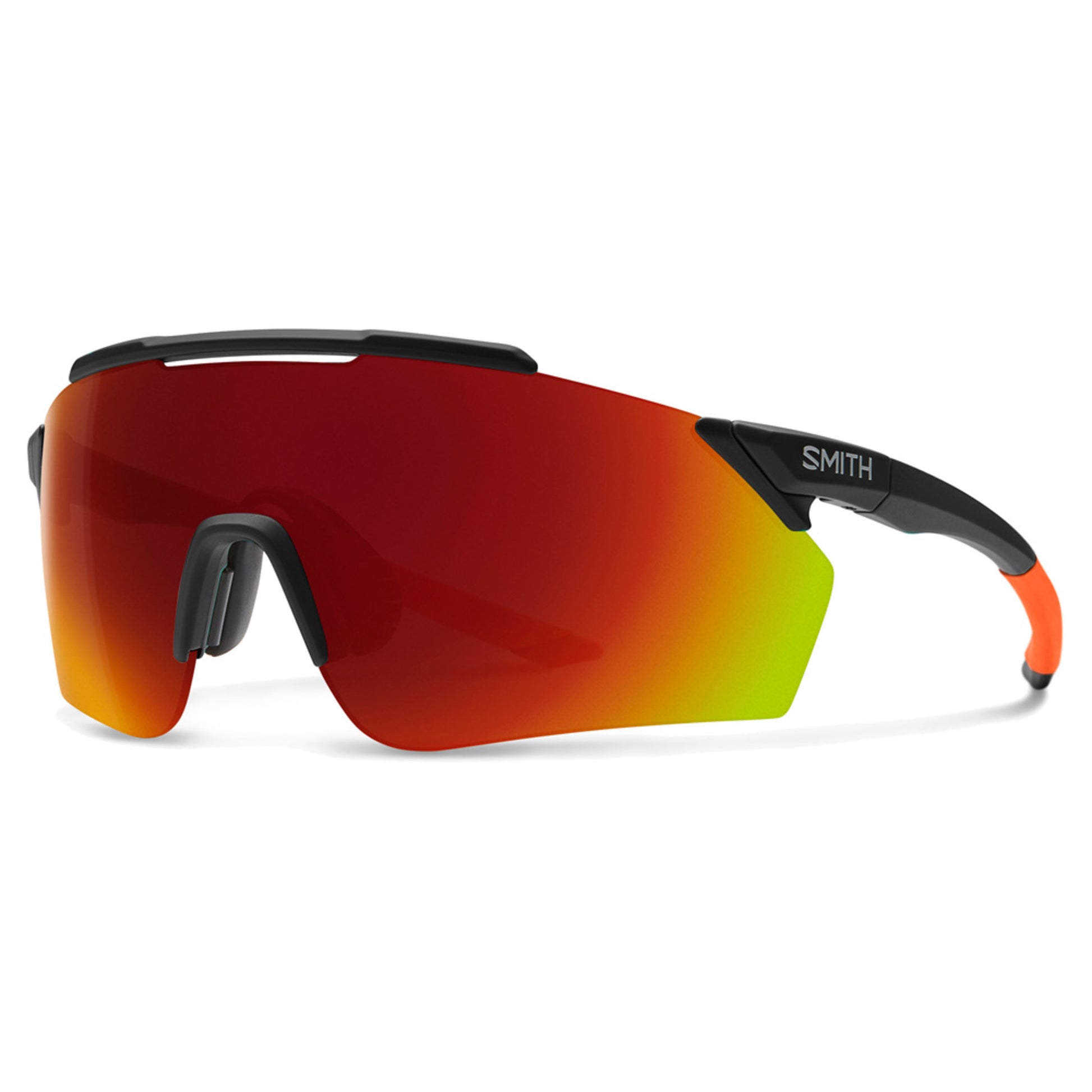 Smith Ruckus Sunglasses - MT BLACK CINDER - CP RED MIRROR