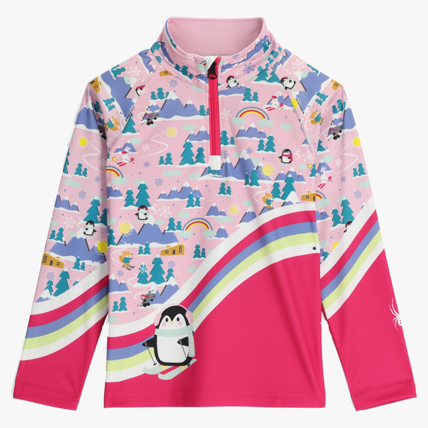 Spyder Reflect Little Girl's 1/2 Zip - Petal Pink - 7