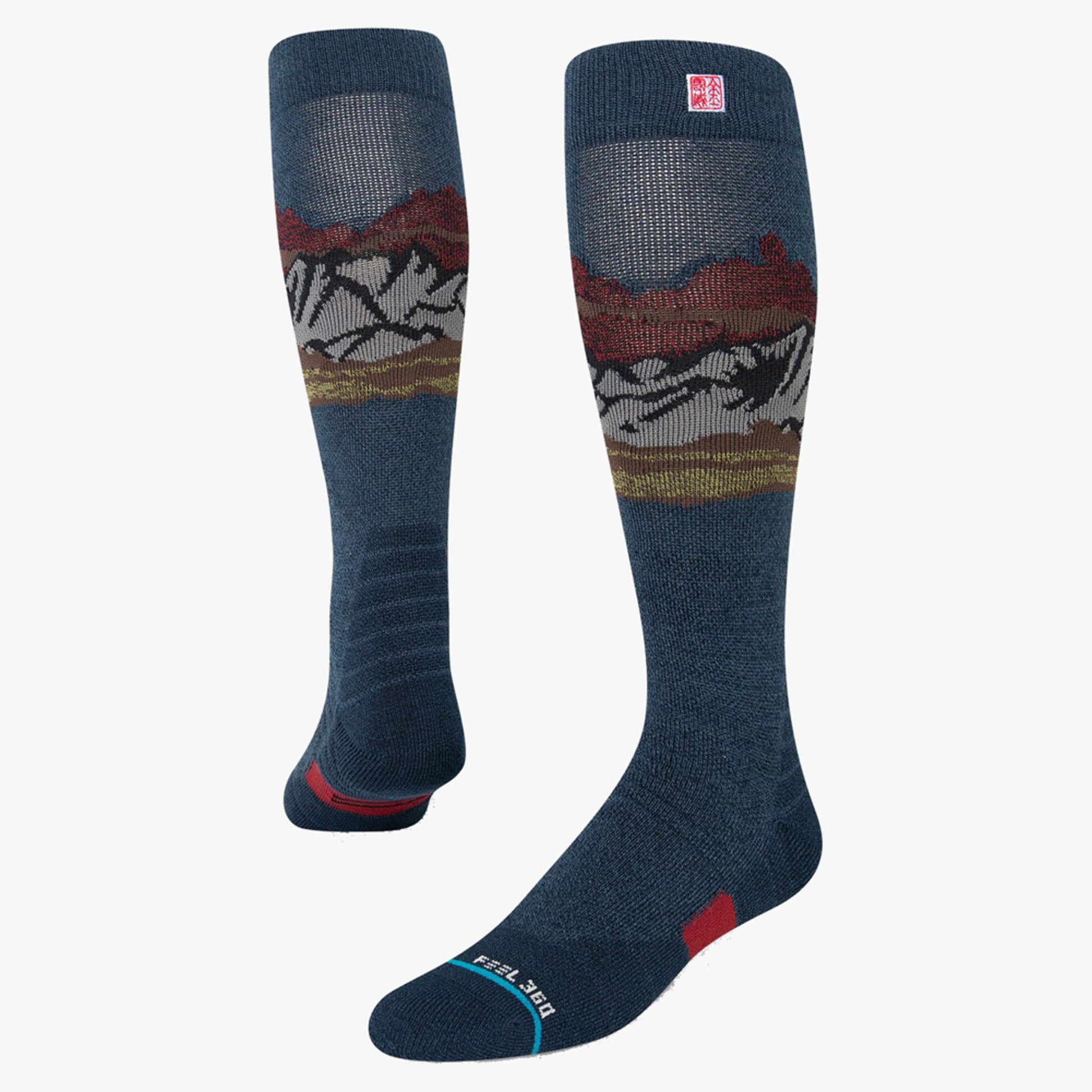 Stance Chin Valley Over The Calf Snow Sock - BLUE - M