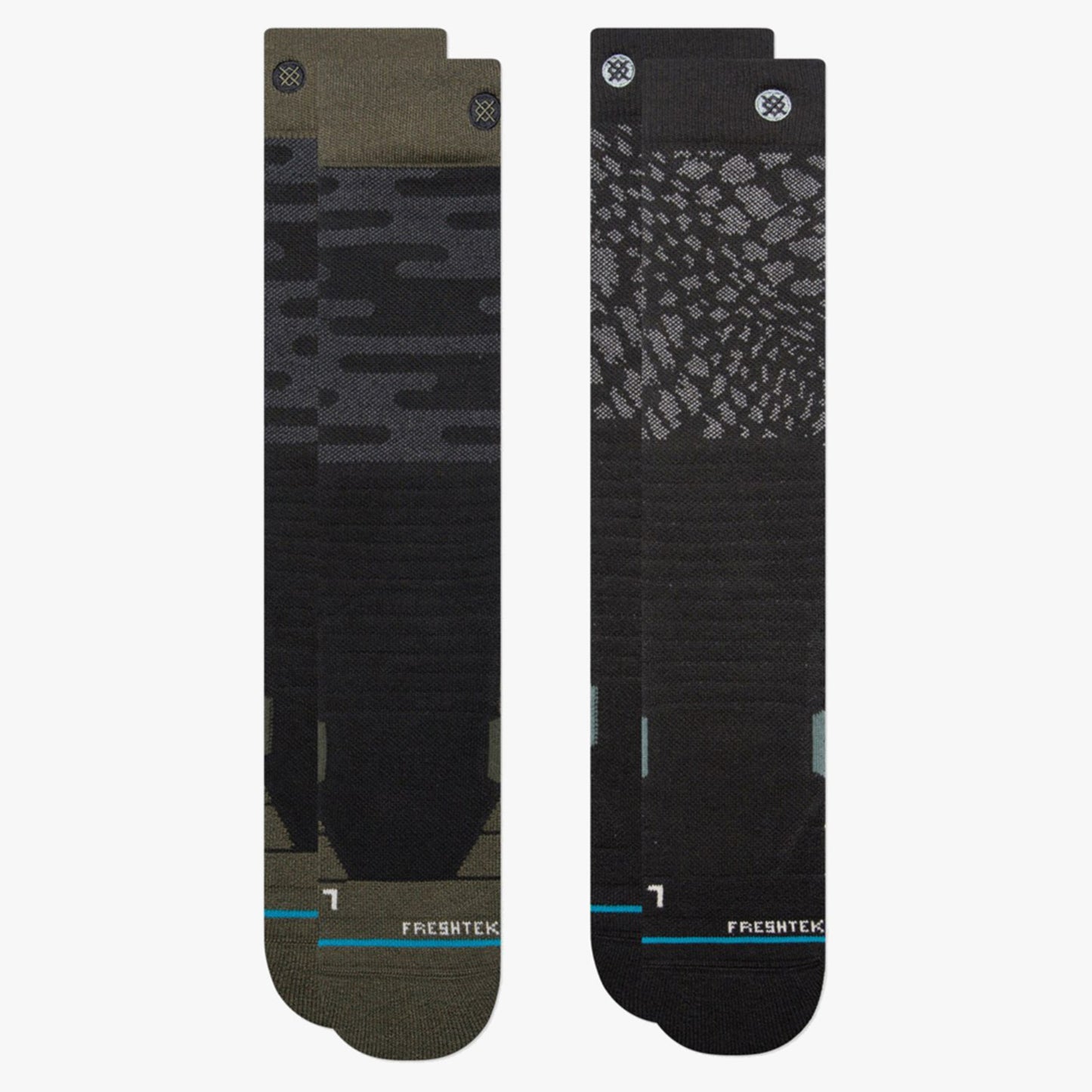Stance Mid Cushion OTC Performance Snow Sock - Black Diamond 2 Pack - M