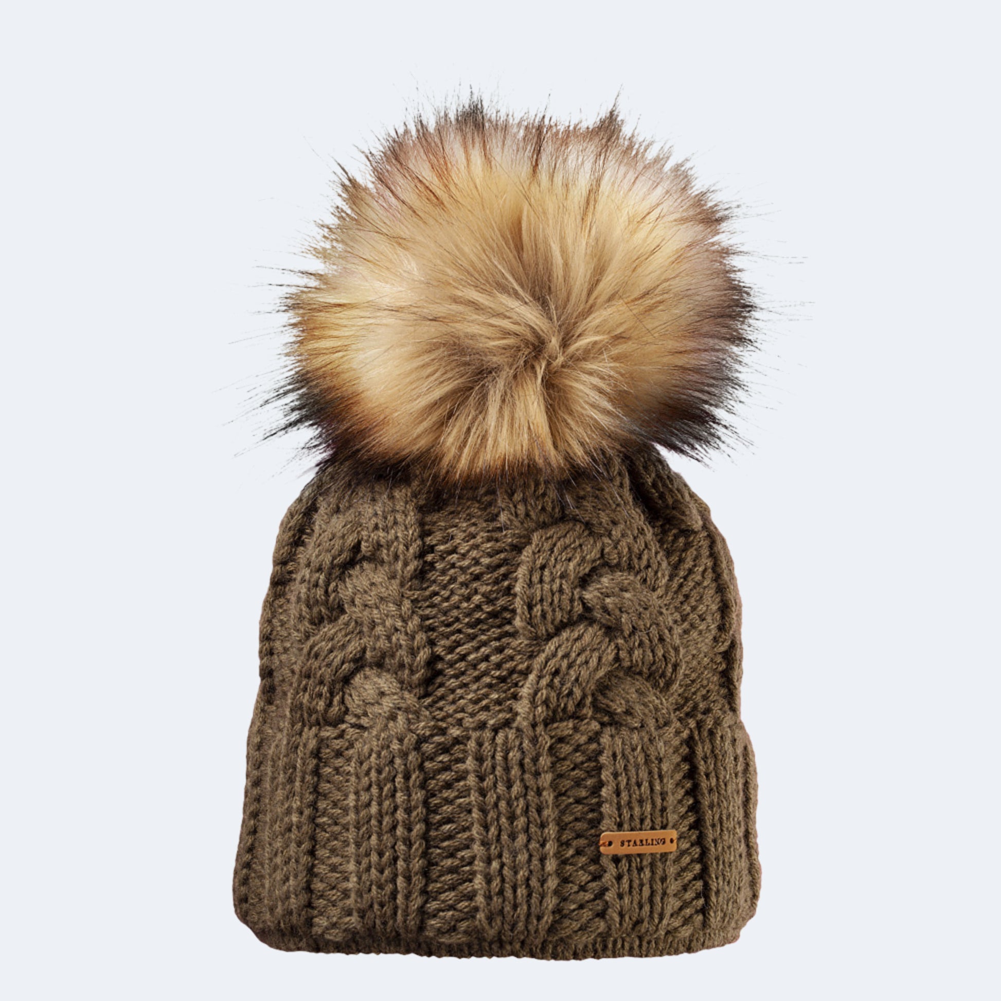 Starling Desna Faux Fur Pom Beanie
