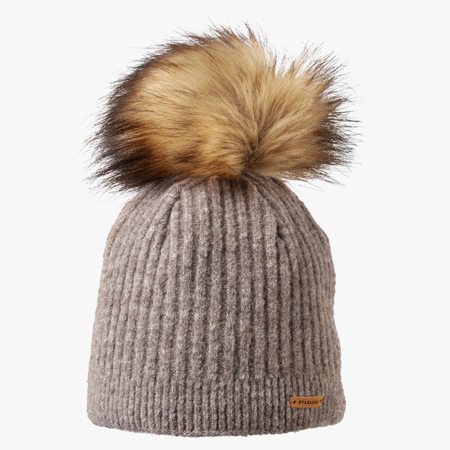 Starling Lisa Faux Fur Pom Beanie - M
