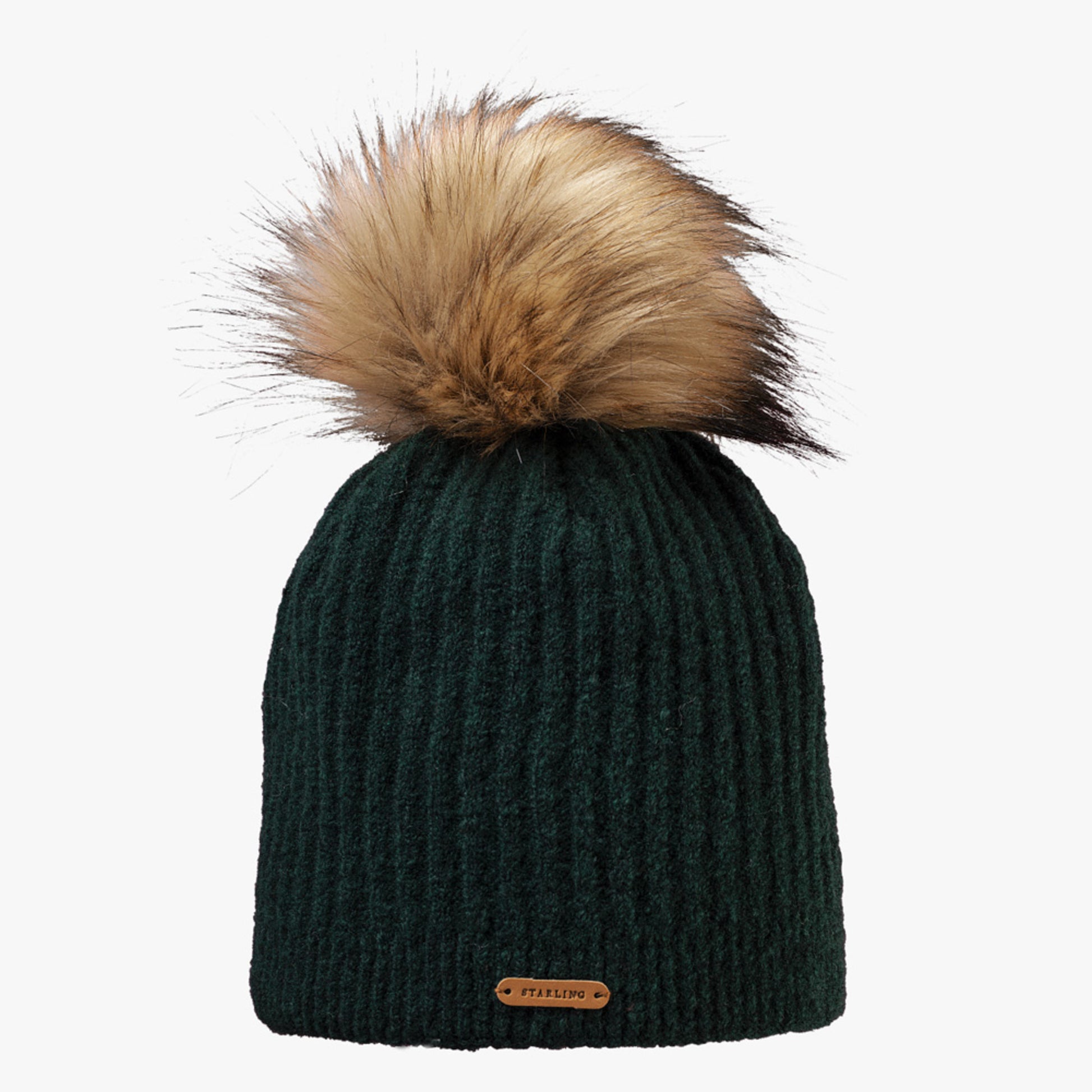 Starling Lisa Faux Fur Pom Beanie - P