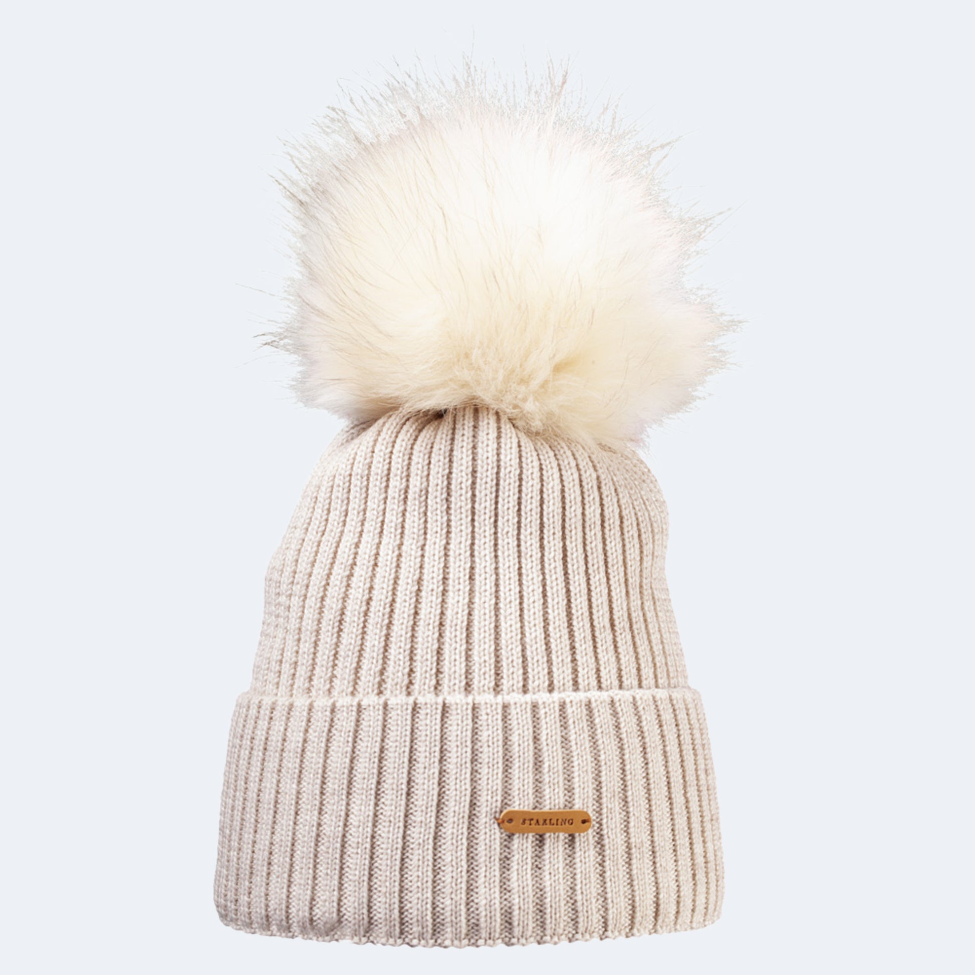 Starling Neil Faux Fur Pom Beanie