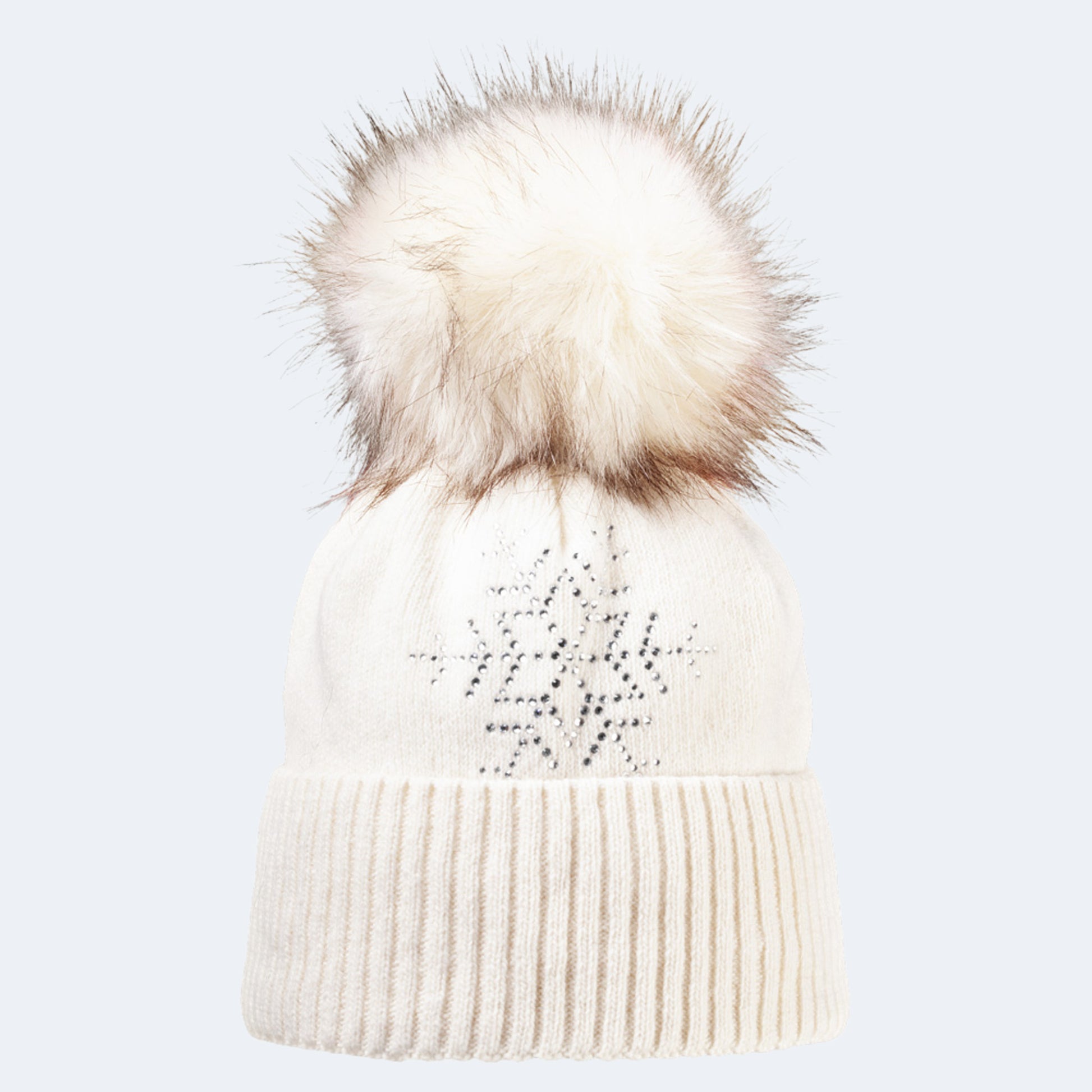 Starling Star Faux Fur Pom Beanie