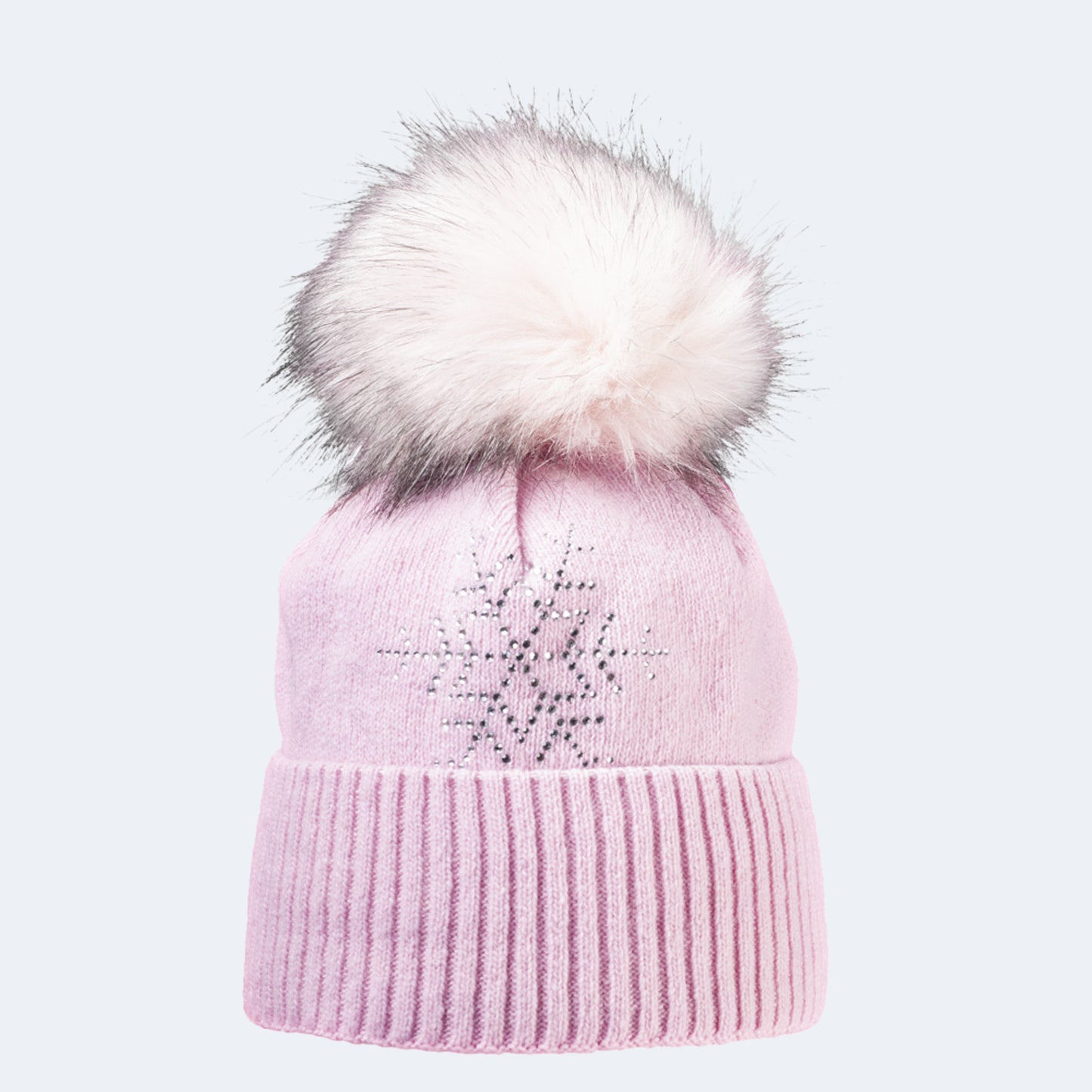 Starling Star Faux Fur Pom Beanie