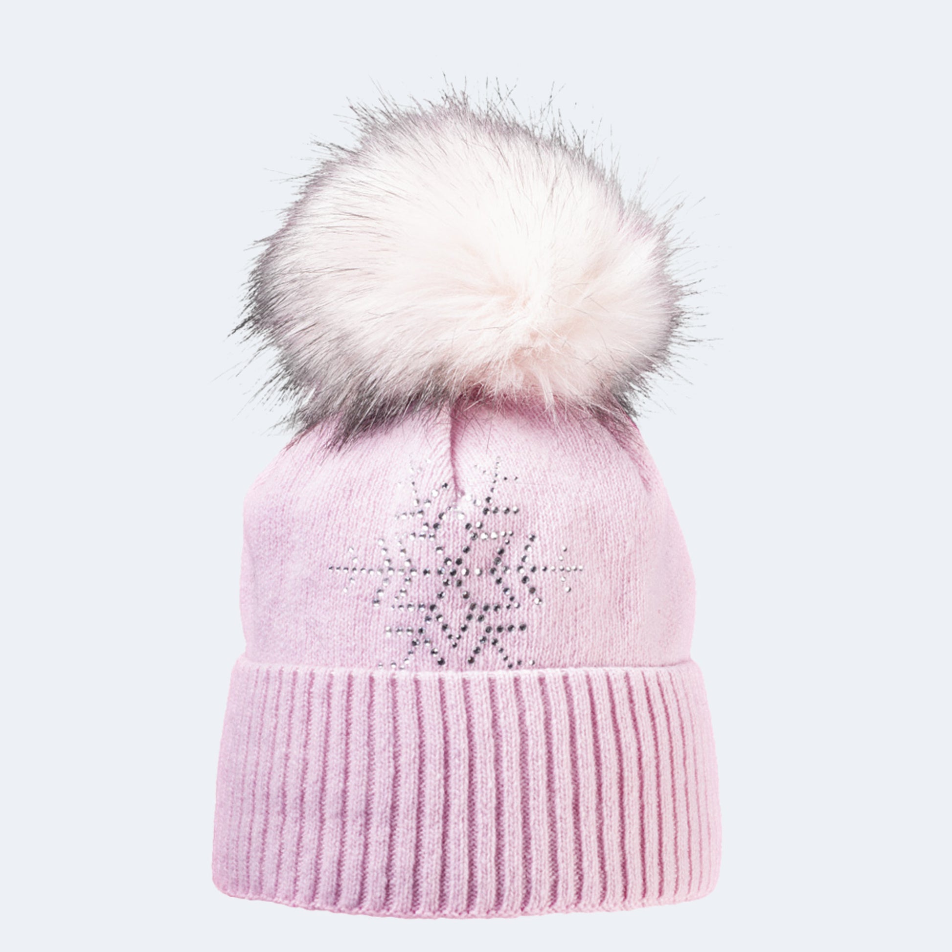 Starling Star Faux Fur Pom Beanie