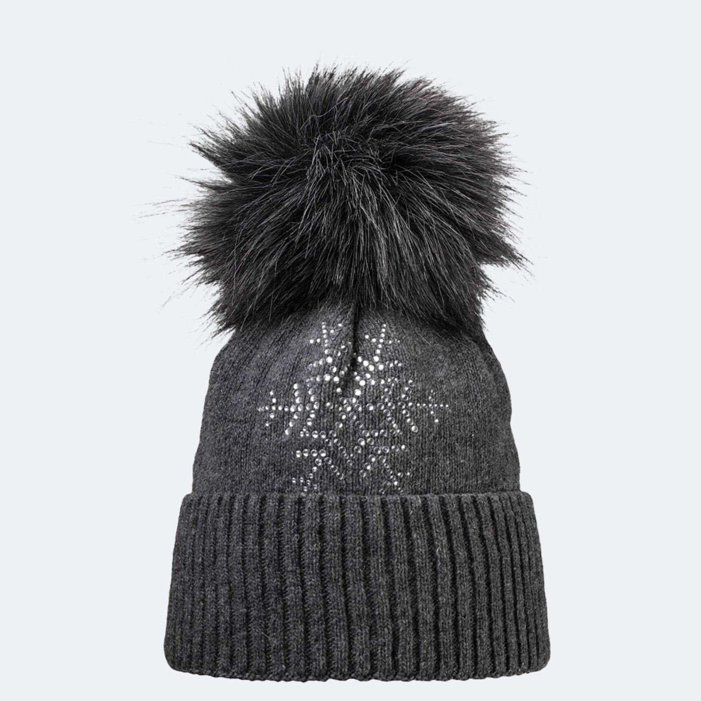Starling Star Faux Fur Pom Beanie