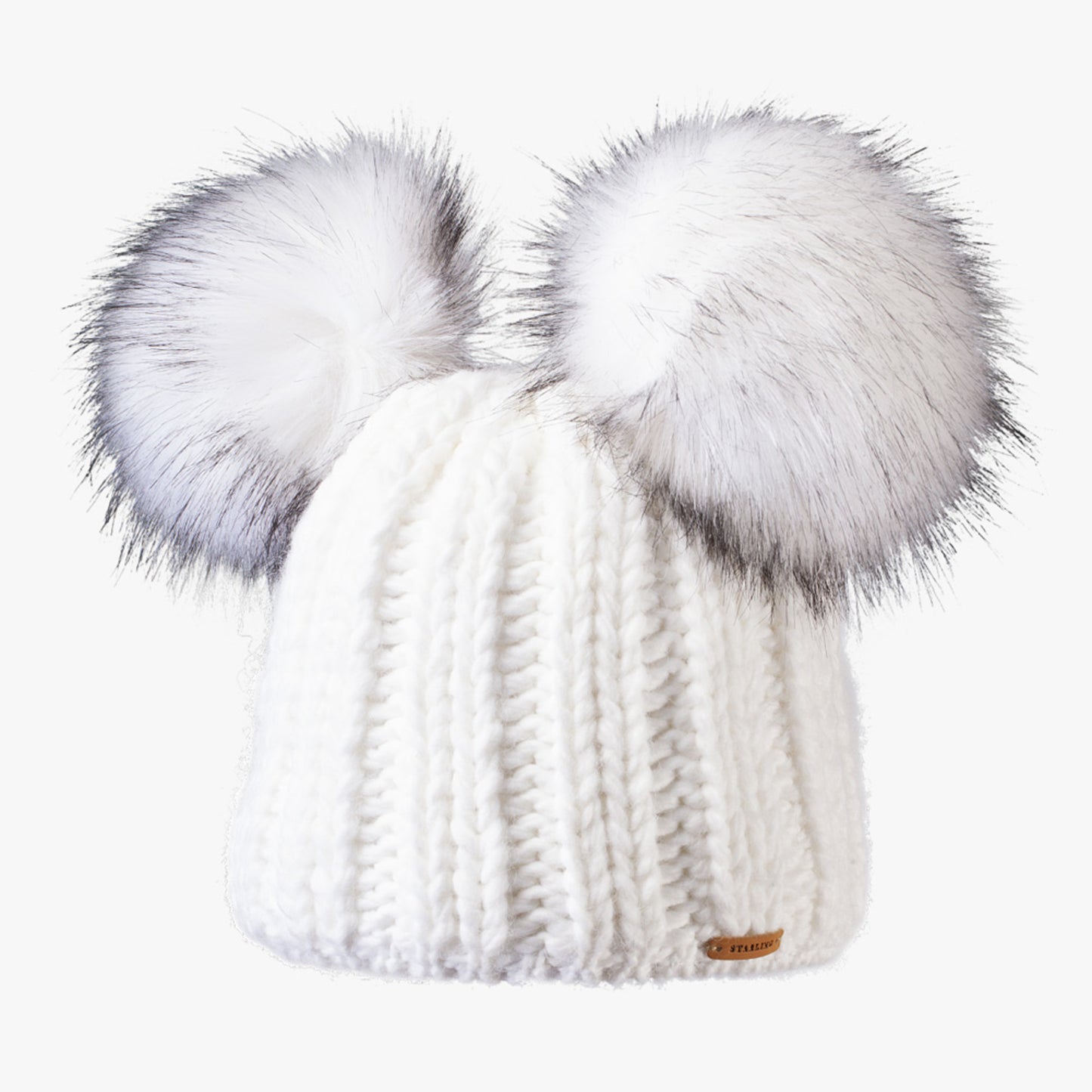 Starling Teddy Kid's Faux Fur Pom Beanie - A
