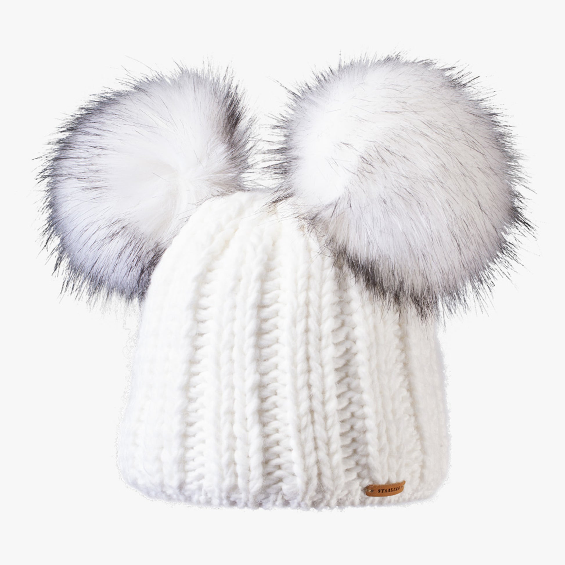 Starling Teddy Kid's Faux Fur Pom Beanie - A