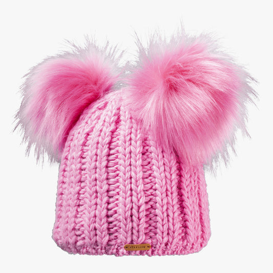 Starling Teddy Kid's Faux Fur Pom Beanie - G