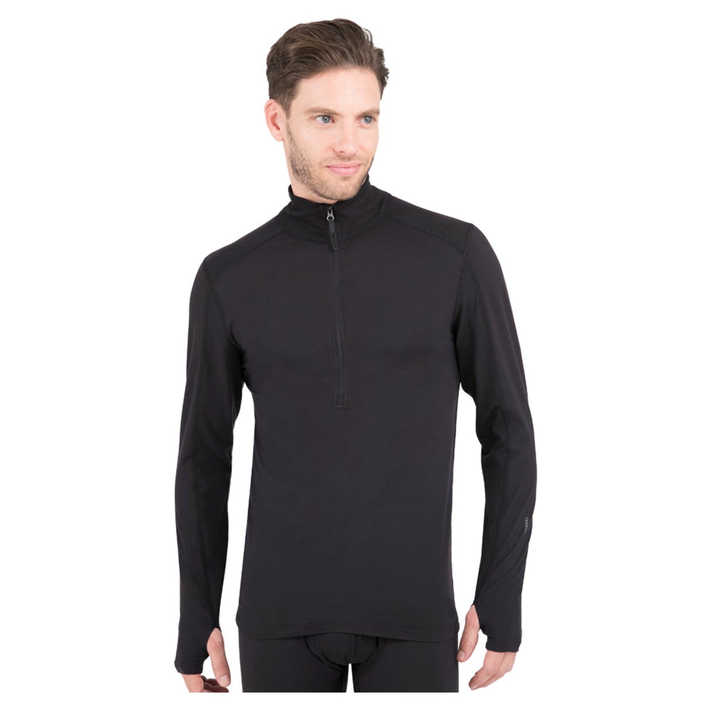 Terramar Thermolator Half Zip Baselayer Men's Top - BLACK - XXL