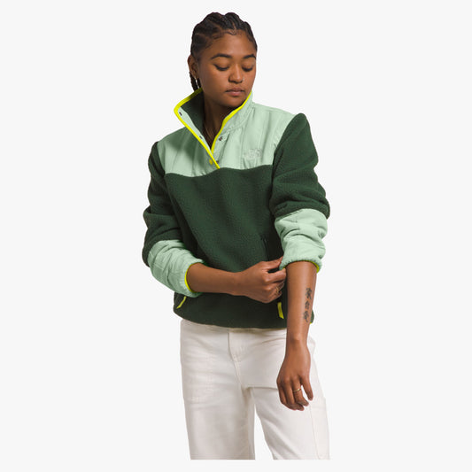 The North Face Cragmont Women's Fleece 1/4 Snap - Pine Needle Misty Sage Sulphur Spring Green - XXL