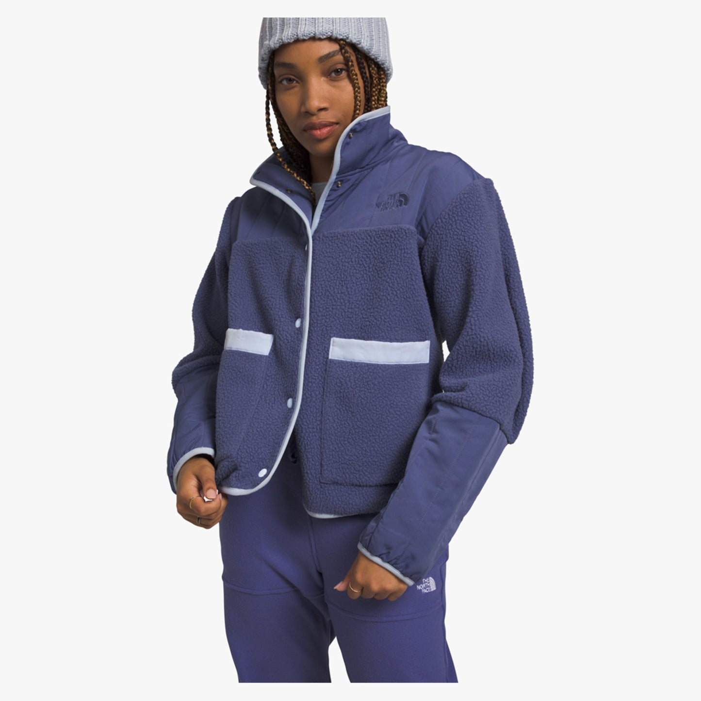 The North Face Cragmont Women's Fleece Jacket - Cave Blue Dusty Periwinkle - XXL